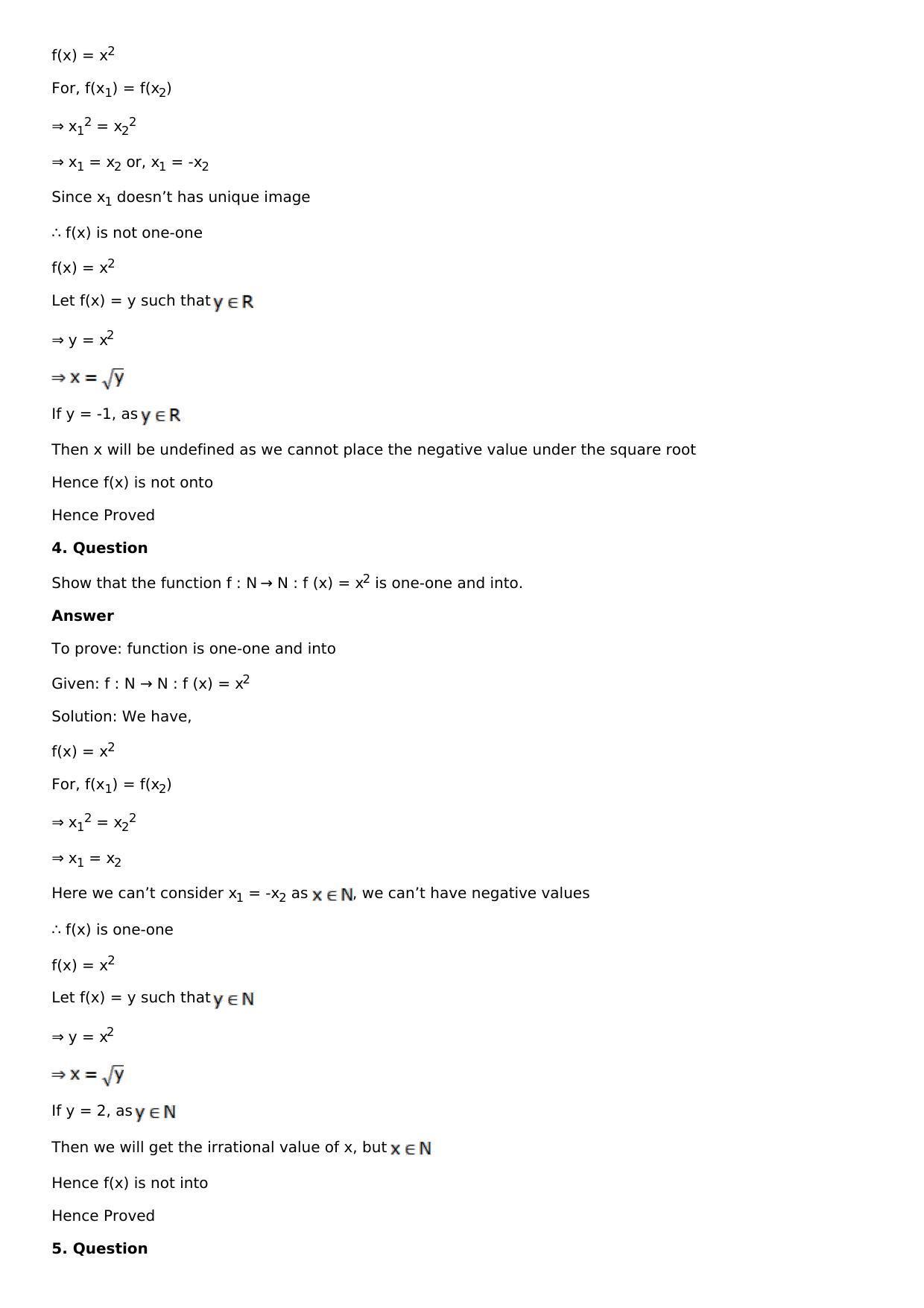 Chapter 2: Functions Solutions: RS Aggarwal Class 12 Solutions  - Page 25
