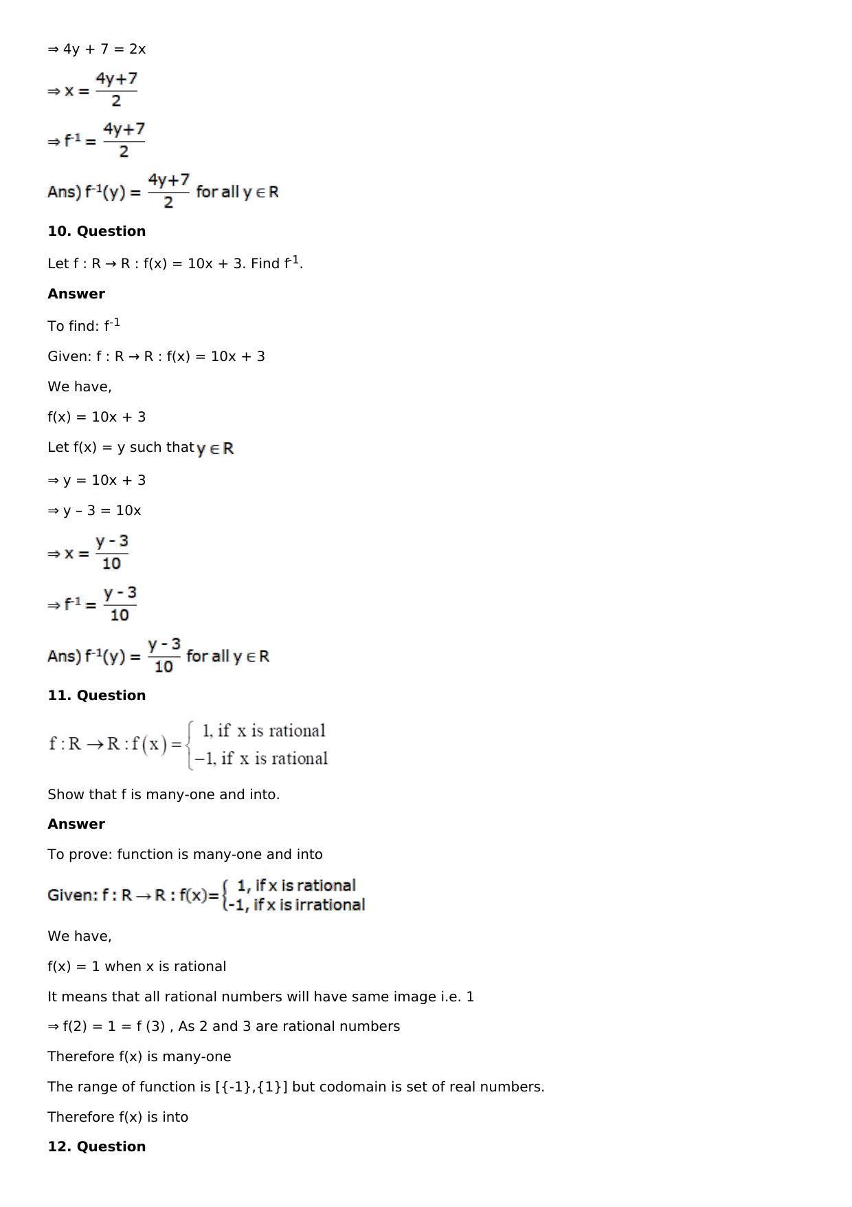 Chapter 2: Functions Solutions: RS Aggarwal Class 12 Solutions  - Page 29