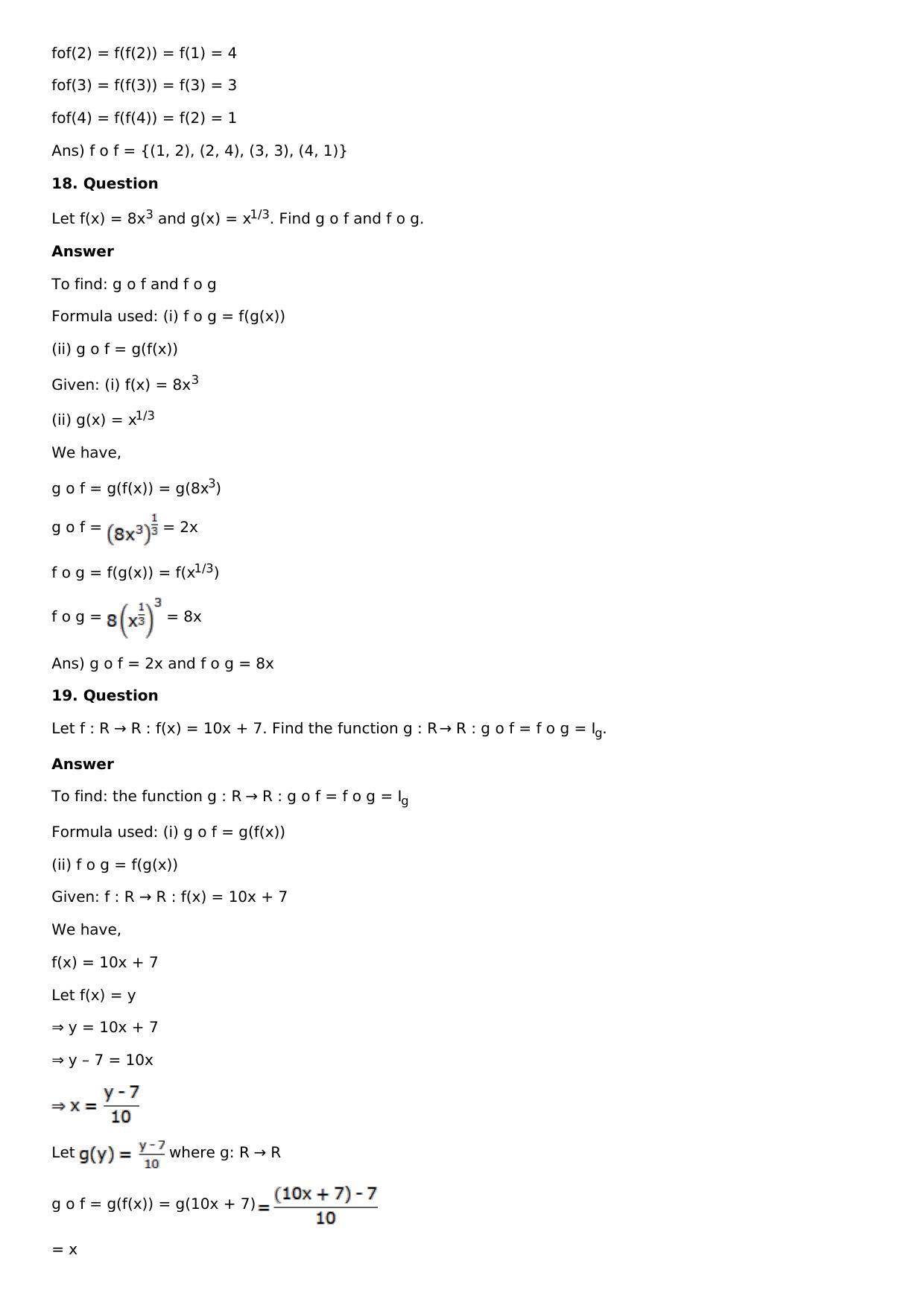 Chapter 2: Functions Solutions: RS Aggarwal Class 12 Solutions  - Page 32