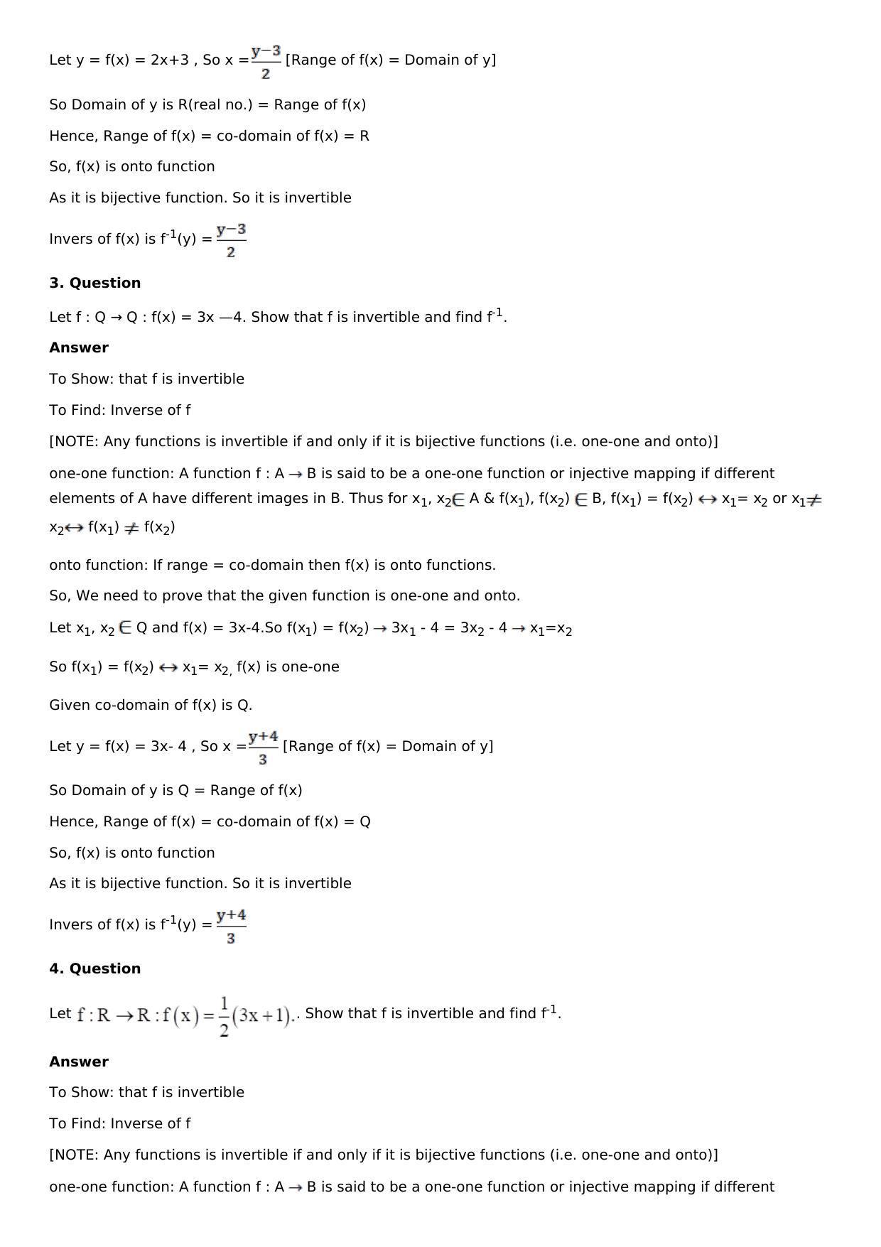 Chapter 2: Functions Solutions: RS Aggarwal Class 12 Solutions  - Page 35