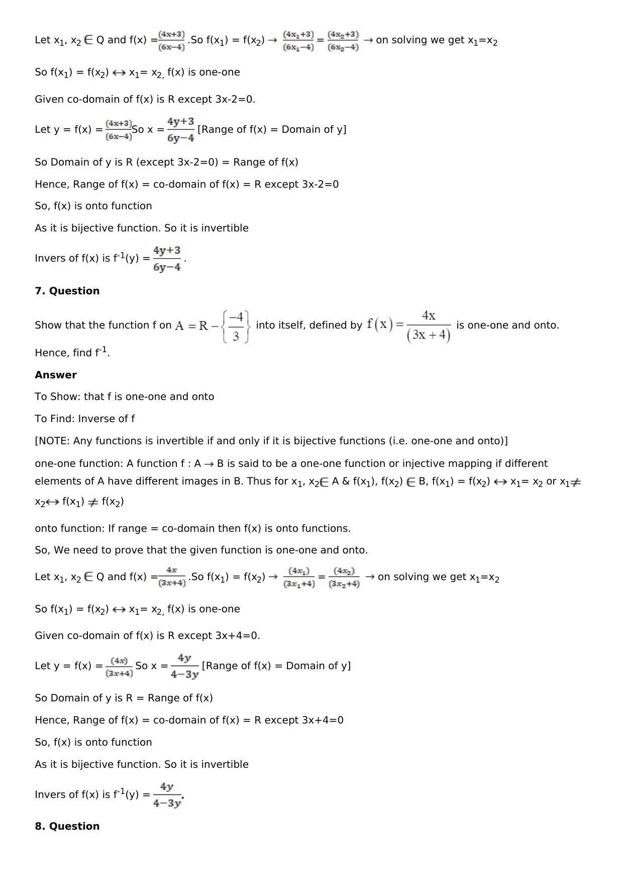Chapter 2: Functions Solutions: RS Aggarwal Class 12 Solutions  - Page 37