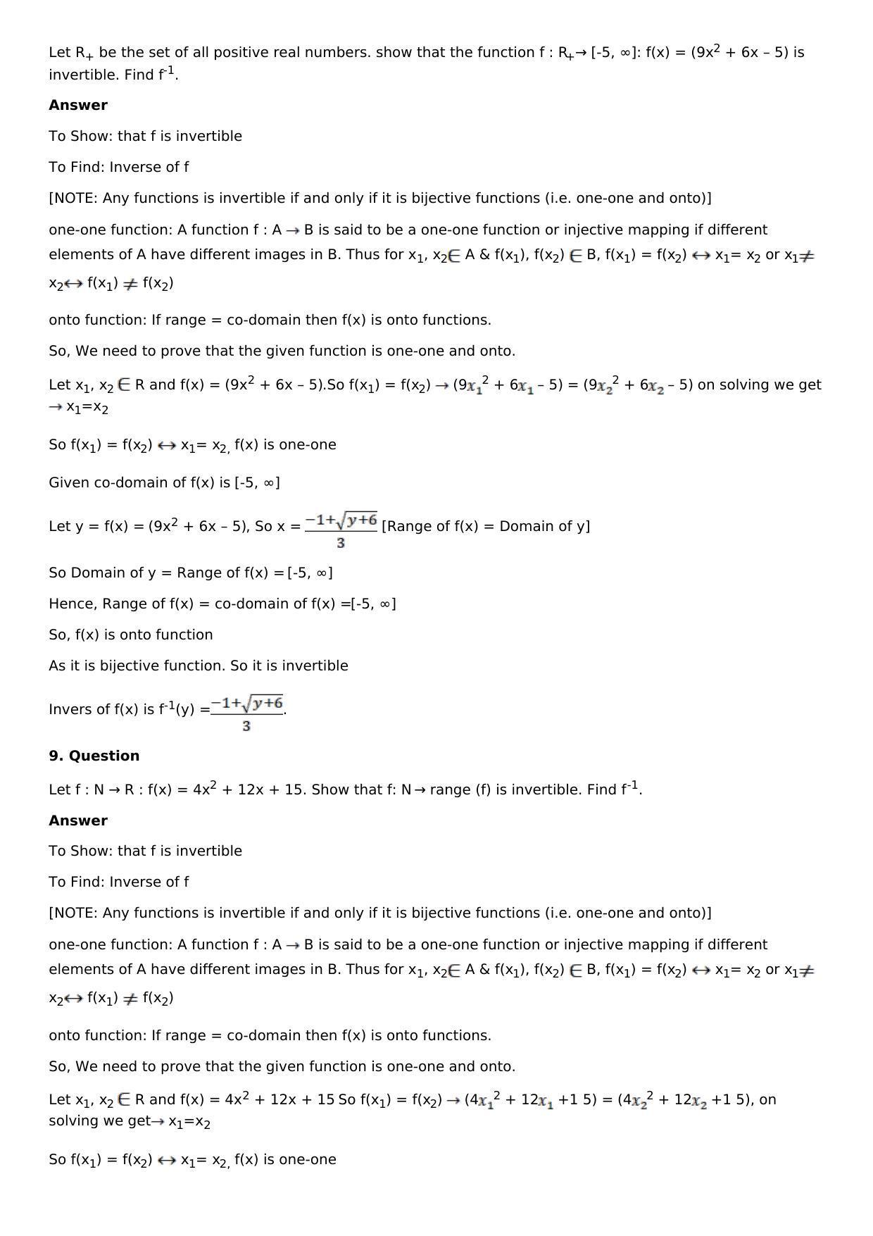 Chapter 2: Functions Solutions: RS Aggarwal Class 12 Solutions  - Page 38