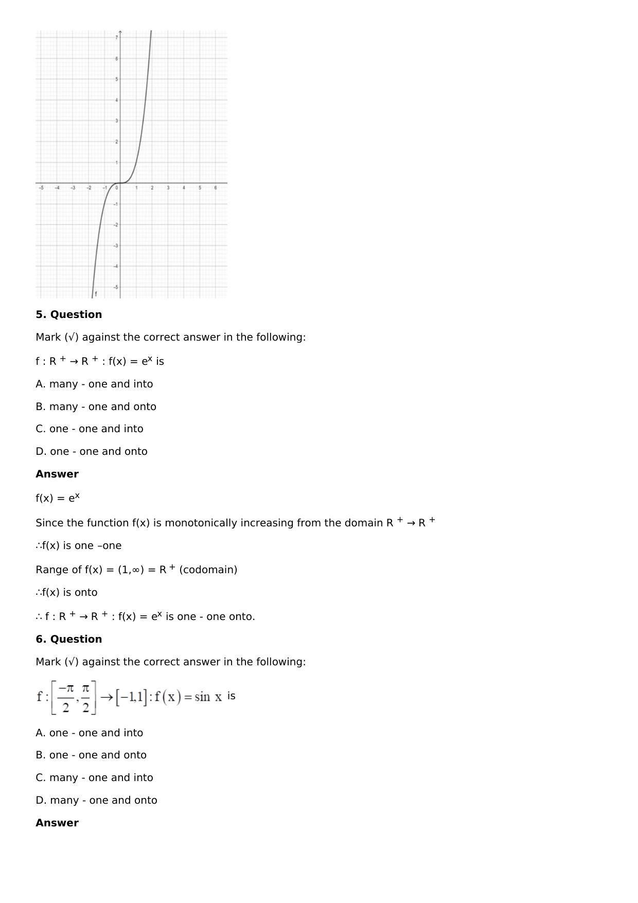 Chapter 2: Functions Solutions: RS Aggarwal Class 12 Solutions  - Page 43