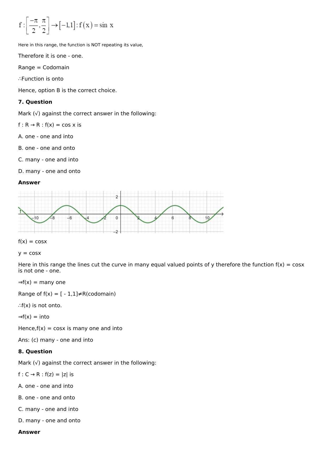 Chapter 2: Functions Solutions: RS Aggarwal Class 12 Solutions  - Page 44