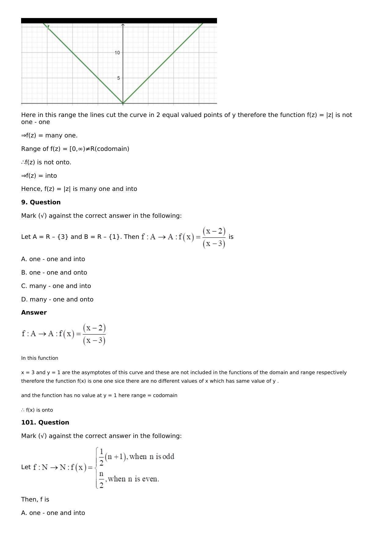 Chapter 2: Functions Solutions: RS Aggarwal Class 12 Solutions  - Page 45