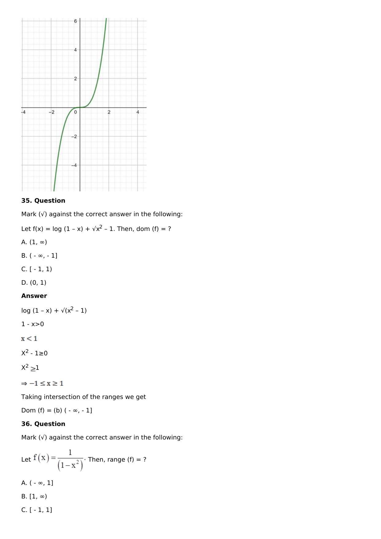 Chapter 2: Functions Solutions: RS Aggarwal Class 12 Solutions  - Page 58