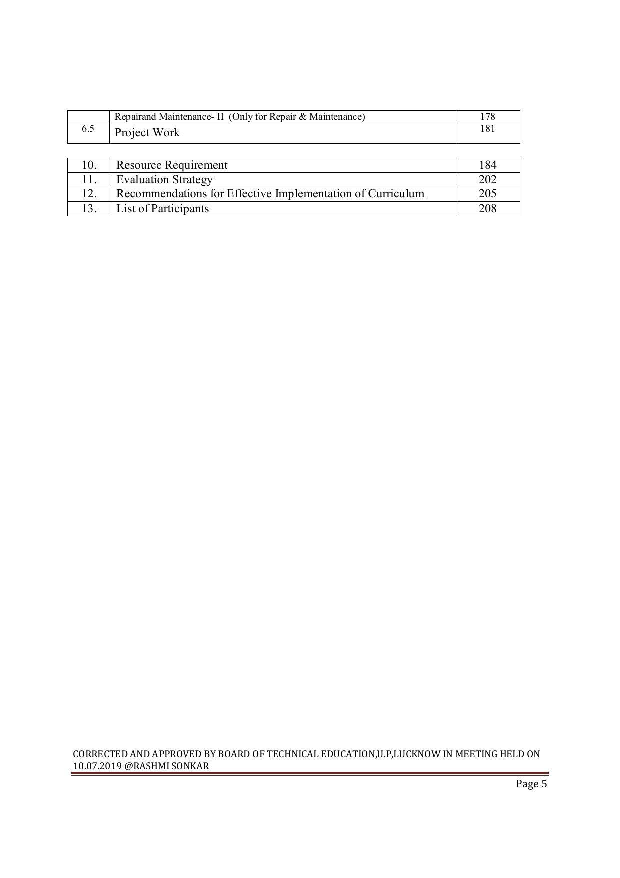 EFFECTIVE FROM JULY 2019-20 - SIX SEMESTER DIPLOMA COURSE IN MECHANICAL ENGINEERING ( AUTOMOBILE) - Page 5