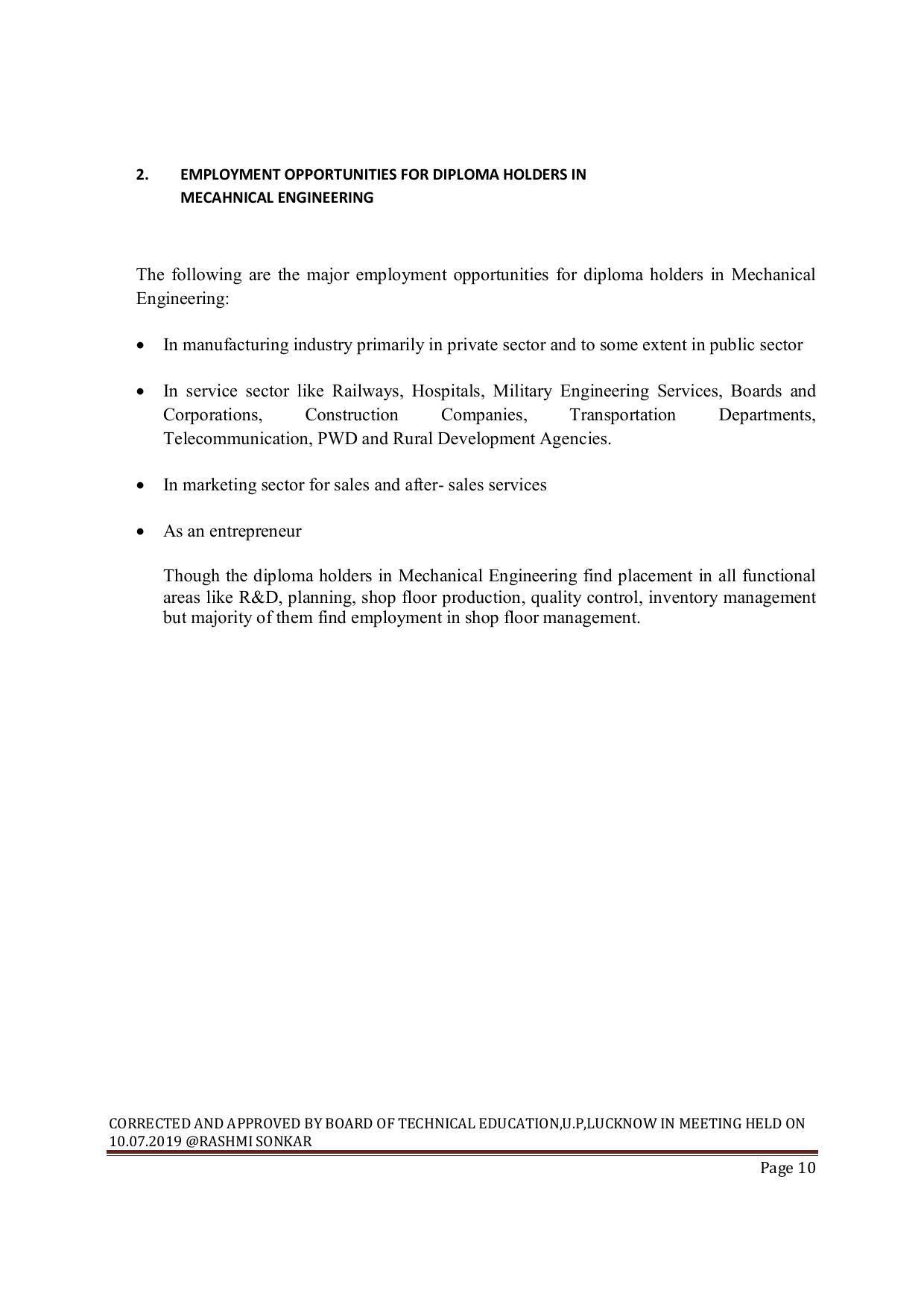 EFFECTIVE FROM JULY 2019-20 - SIX SEMESTER DIPLOMA COURSE IN MECHANICAL ENGINEERING ( AUTOMOBILE) - Page 10