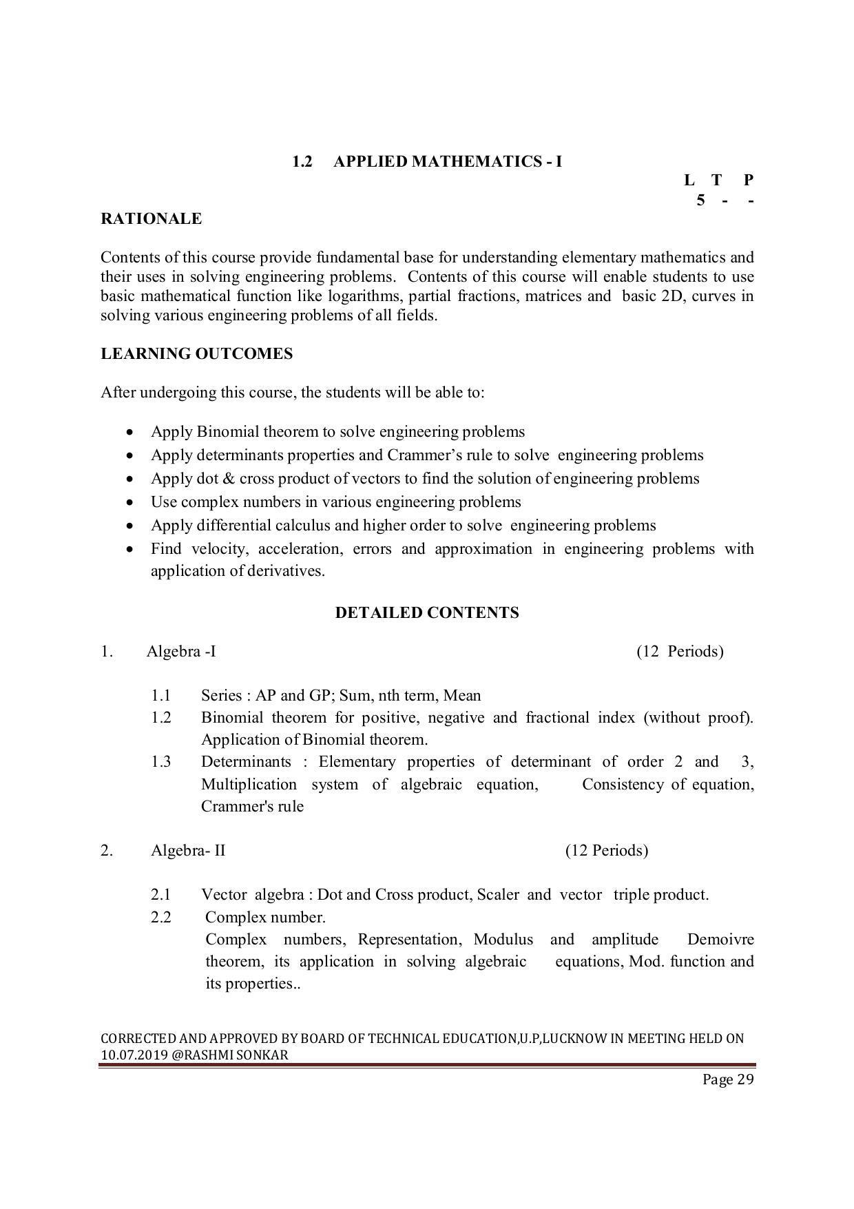 EFFECTIVE FROM JULY 2019-20 - SIX SEMESTER DIPLOMA COURSE IN MECHANICAL ENGINEERING ( AUTOMOBILE) - Page 29