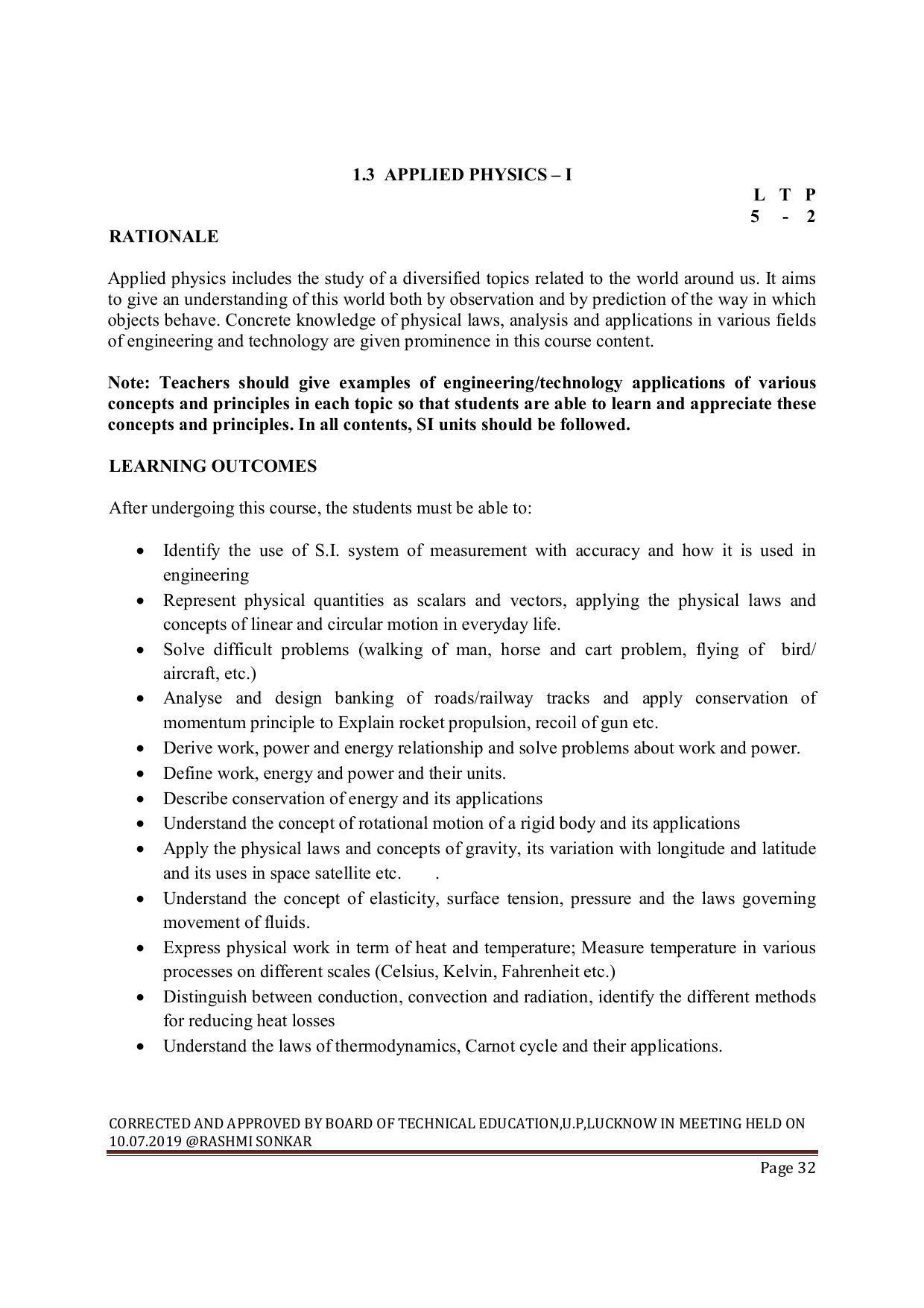 EFFECTIVE FROM JULY 2019-20 - SIX SEMESTER DIPLOMA COURSE IN MECHANICAL ENGINEERING ( AUTOMOBILE) - Page 32