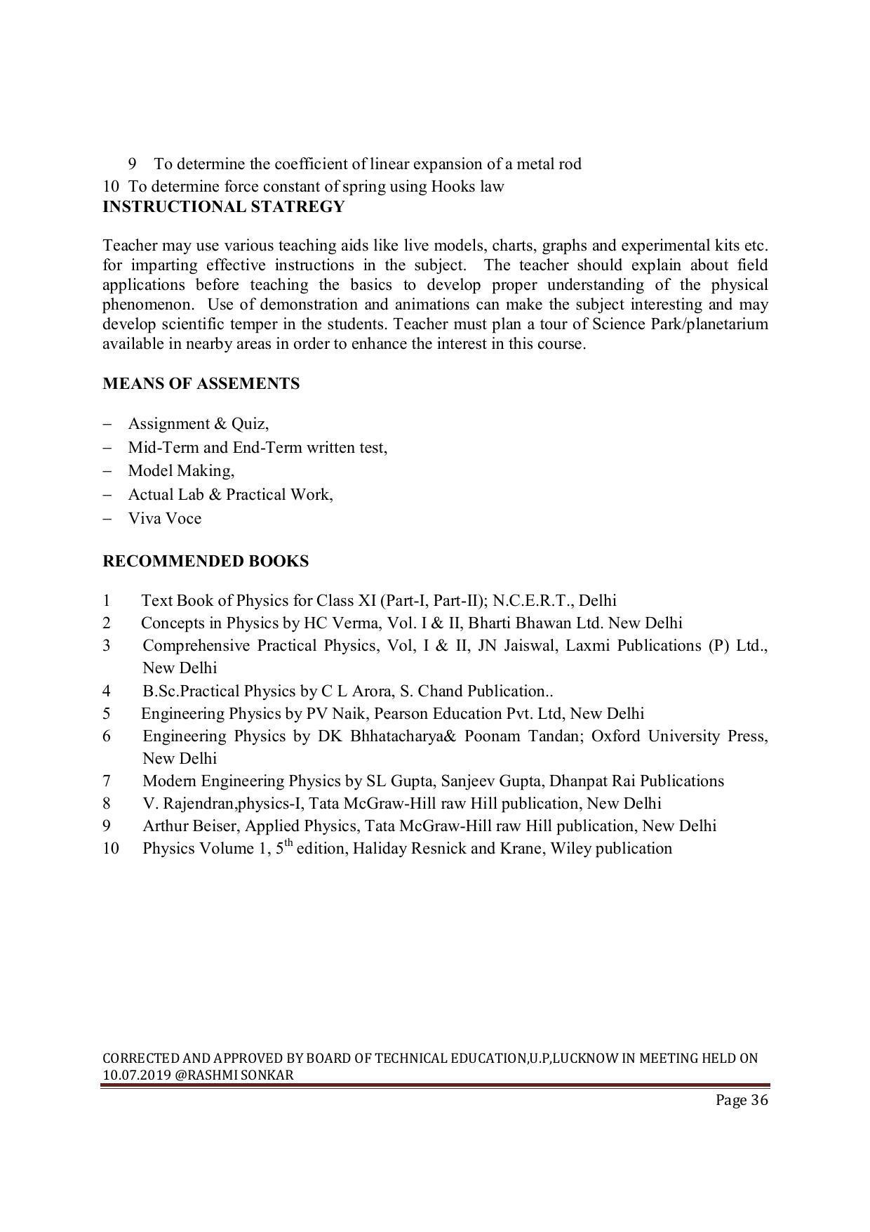 EFFECTIVE FROM JULY 2019-20 - SIX SEMESTER DIPLOMA COURSE IN MECHANICAL ENGINEERING ( AUTOMOBILE) - Page 36