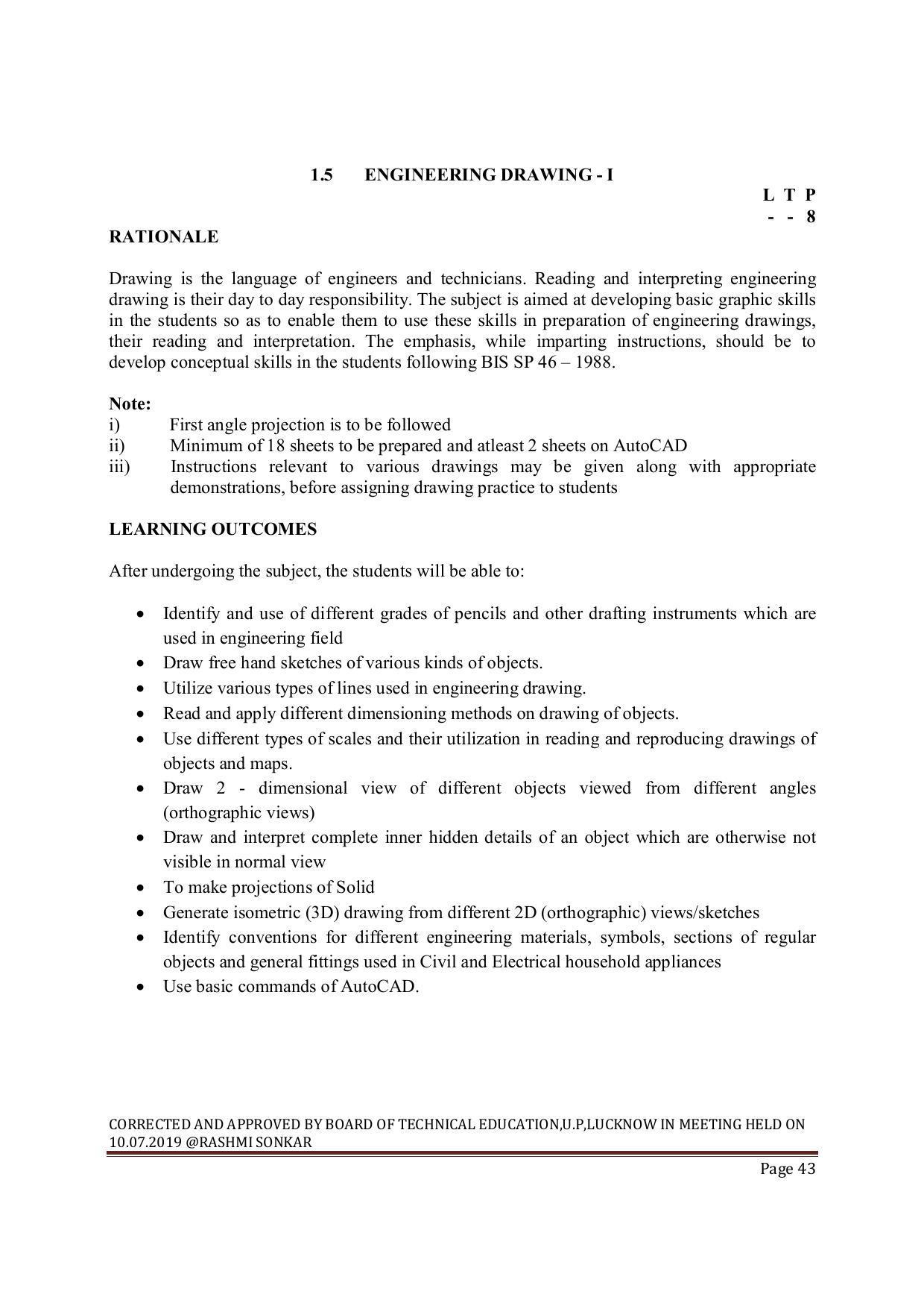 EFFECTIVE FROM JULY 2019-20 - SIX SEMESTER DIPLOMA COURSE IN MECHANICAL ENGINEERING ( AUTOMOBILE) - Page 43
