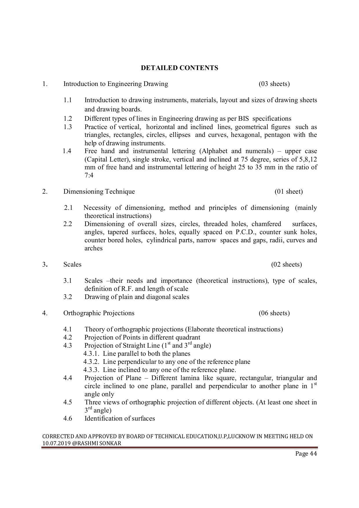 EFFECTIVE FROM JULY 2019-20 - SIX SEMESTER DIPLOMA COURSE IN MECHANICAL ENGINEERING ( AUTOMOBILE) - Page 44