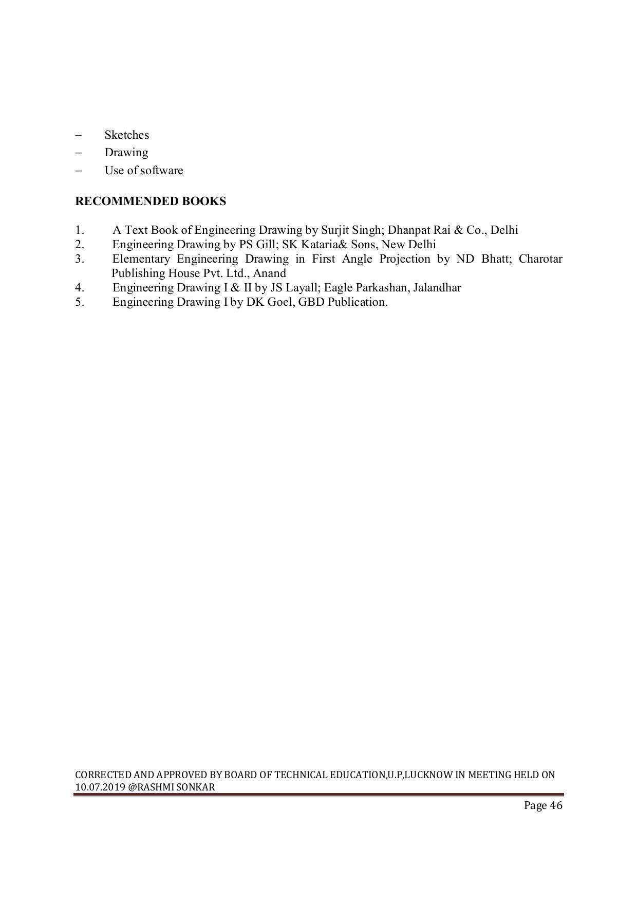 EFFECTIVE FROM JULY 2019-20 - SIX SEMESTER DIPLOMA COURSE IN MECHANICAL ENGINEERING ( AUTOMOBILE) - Page 46
