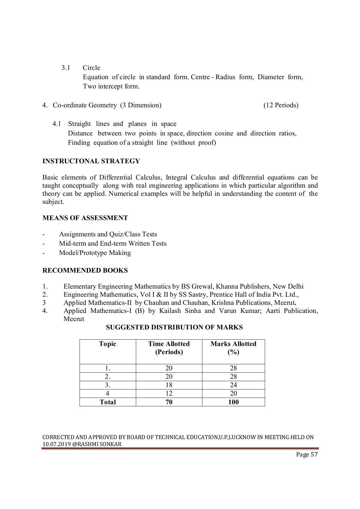 EFFECTIVE FROM JULY 2019-20 - SIX SEMESTER DIPLOMA COURSE IN MECHANICAL ENGINEERING ( AUTOMOBILE) - Page 57