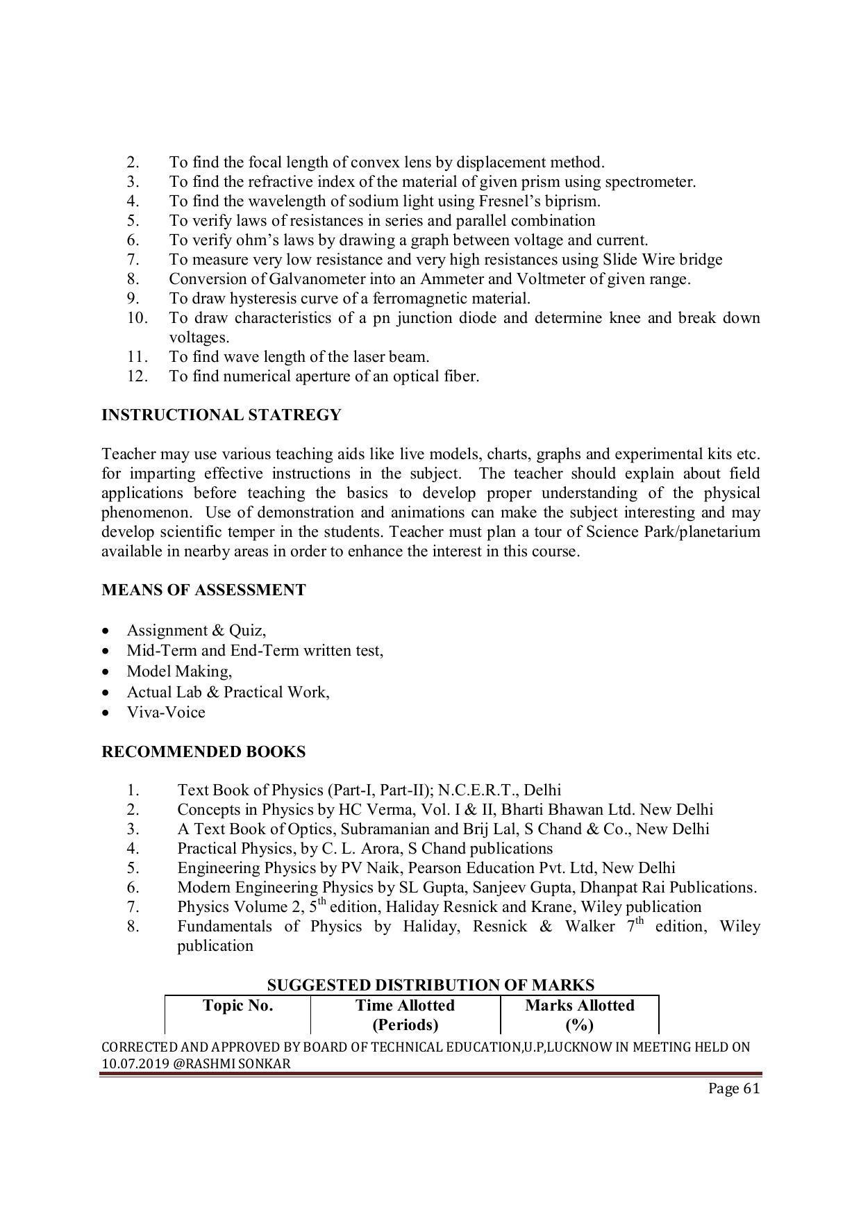 EFFECTIVE FROM JULY 2019-20 - SIX SEMESTER DIPLOMA COURSE IN MECHANICAL ENGINEERING ( AUTOMOBILE) - Page 61