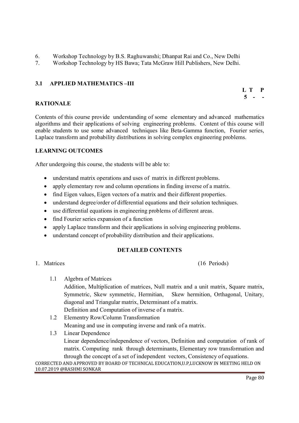 EFFECTIVE FROM JULY 2019-20 - SIX SEMESTER DIPLOMA COURSE IN MECHANICAL ENGINEERING ( AUTOMOBILE) - Page 80