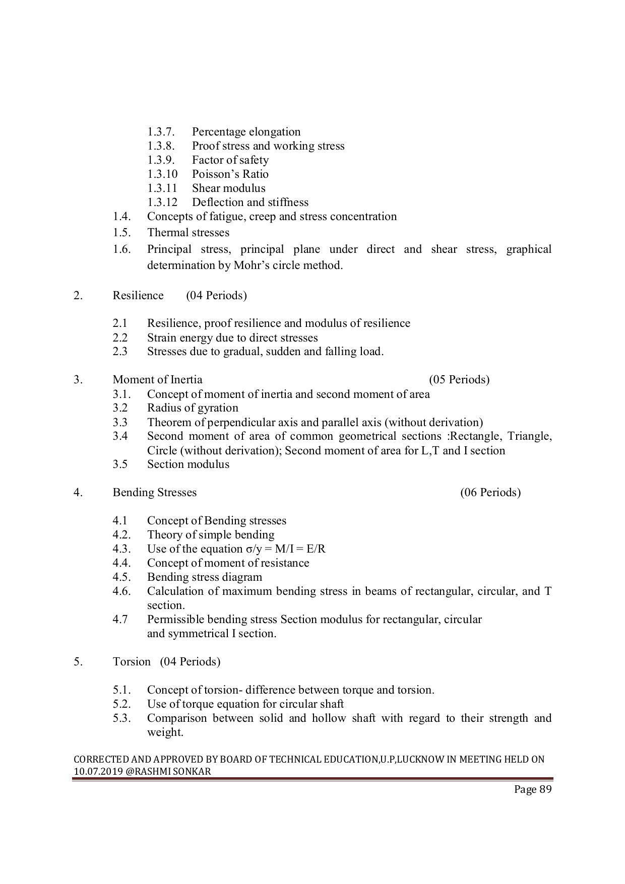 EFFECTIVE FROM JULY 2019-20 - SIX SEMESTER DIPLOMA COURSE IN MECHANICAL ENGINEERING ( AUTOMOBILE) - Page 89