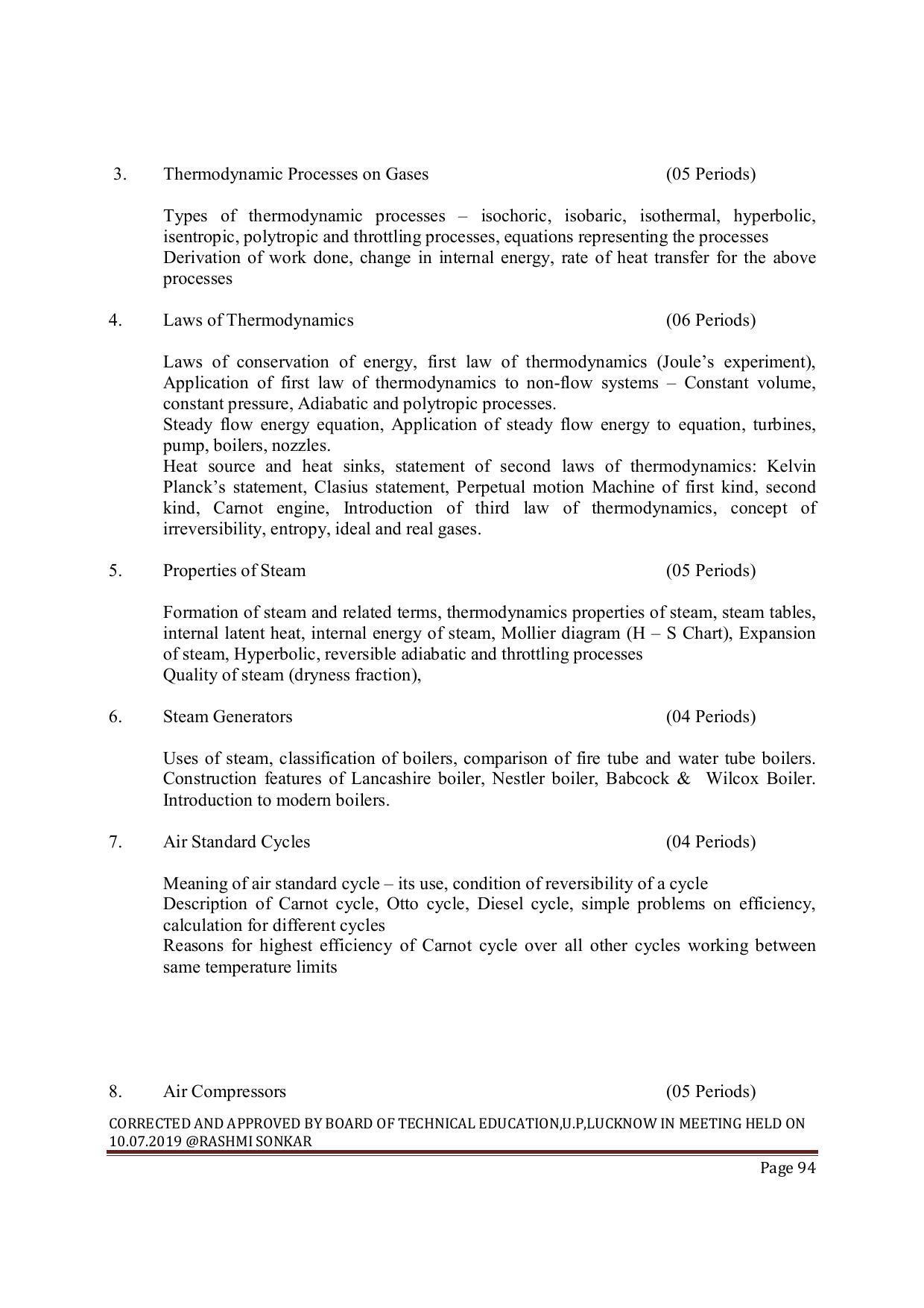 EFFECTIVE FROM JULY 2019-20 - SIX SEMESTER DIPLOMA COURSE IN MECHANICAL ENGINEERING ( AUTOMOBILE) - Page 94