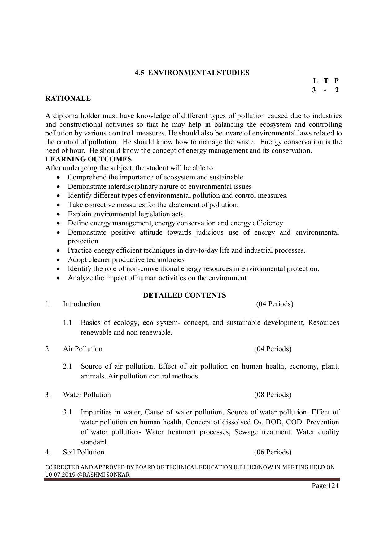 EFFECTIVE FROM JULY 2019-20 - SIX SEMESTER DIPLOMA COURSE IN MECHANICAL ENGINEERING ( AUTOMOBILE) - Page 121
