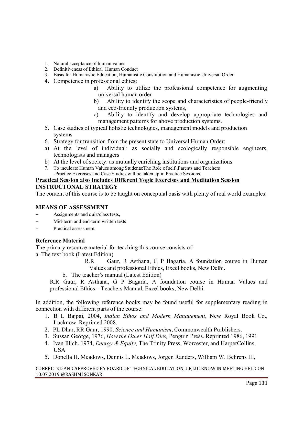 EFFECTIVE FROM JULY 2019-20 - SIX SEMESTER DIPLOMA COURSE IN MECHANICAL ENGINEERING ( AUTOMOBILE) - Page 131