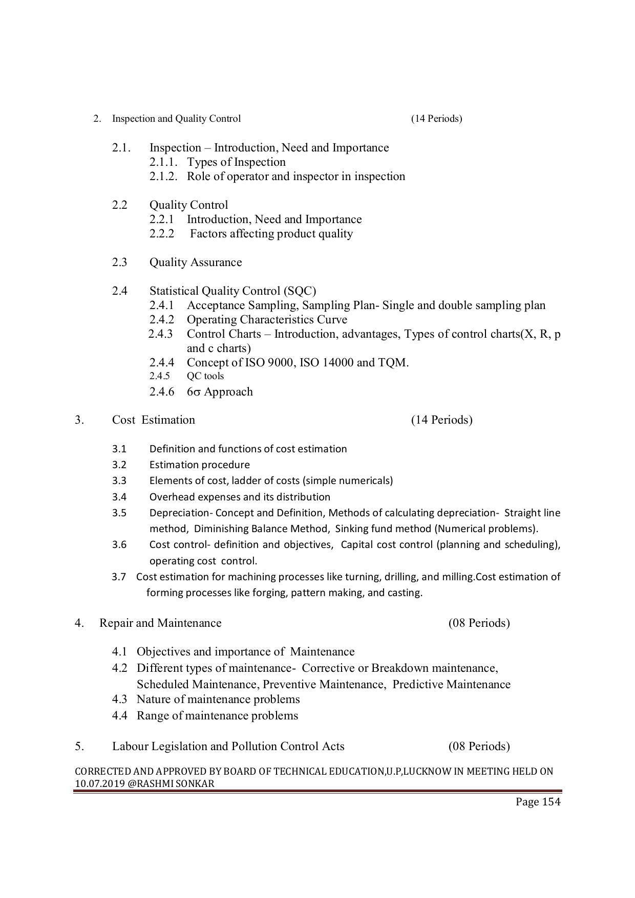 EFFECTIVE FROM JULY 2019-20 - SIX SEMESTER DIPLOMA COURSE IN MECHANICAL ENGINEERING ( AUTOMOBILE) - Page 154