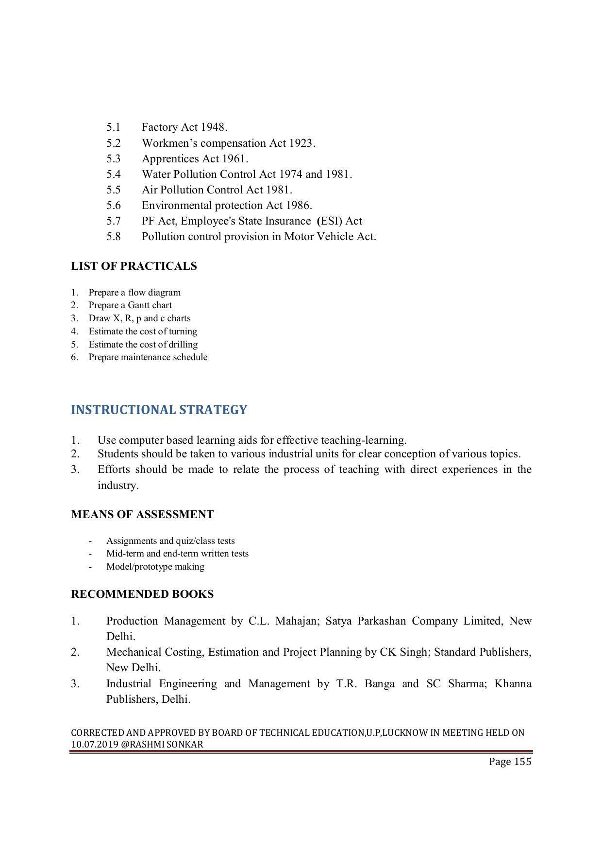 EFFECTIVE FROM JULY 2019-20 - SIX SEMESTER DIPLOMA COURSE IN MECHANICAL ENGINEERING ( AUTOMOBILE) - Page 155