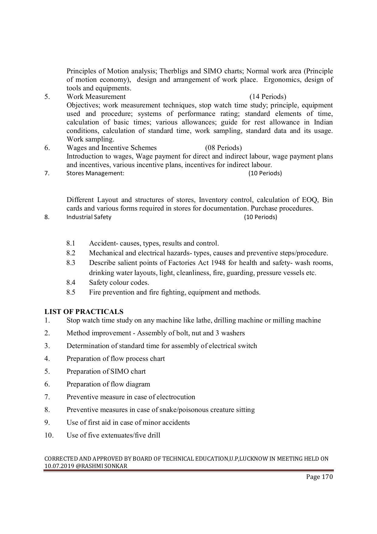 EFFECTIVE FROM JULY 2019-20 - SIX SEMESTER DIPLOMA COURSE IN MECHANICAL ENGINEERING ( AUTOMOBILE) - Page 170