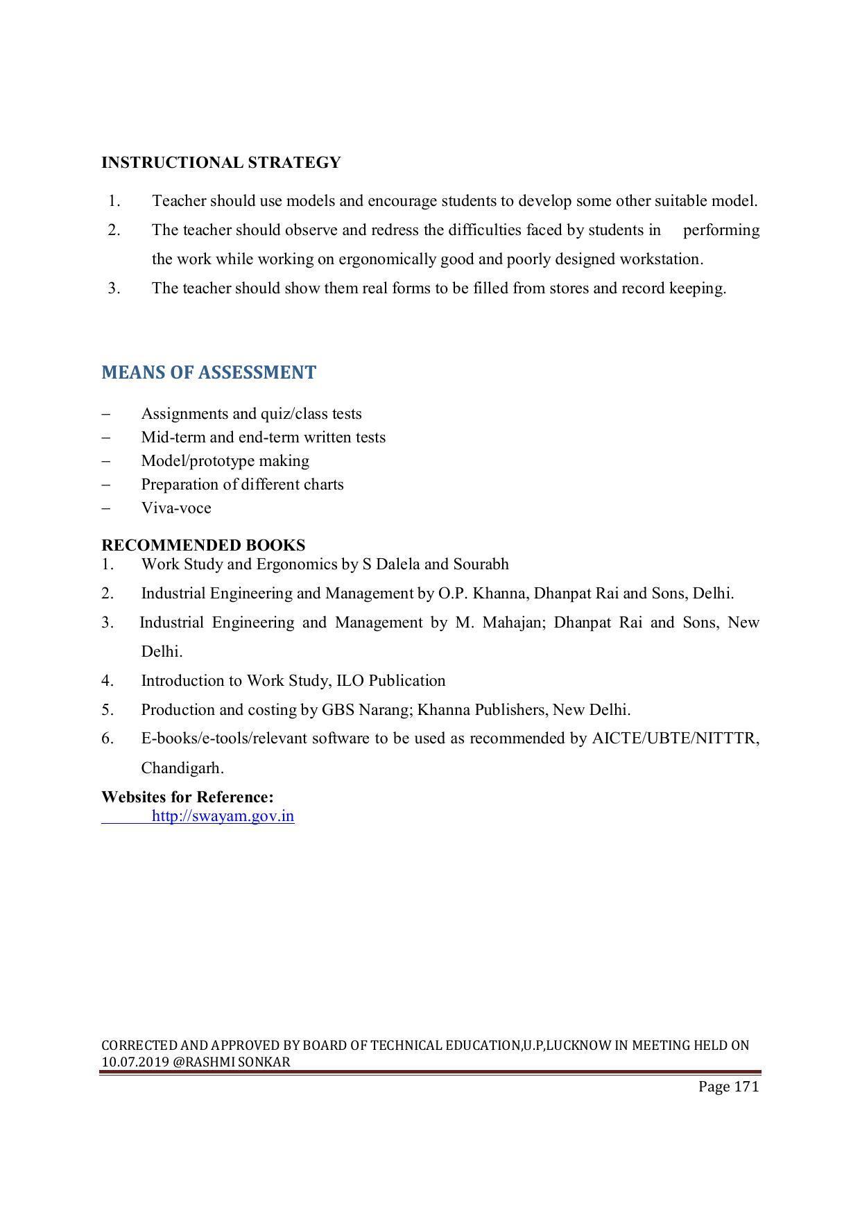 EFFECTIVE FROM JULY 2019-20 - SIX SEMESTER DIPLOMA COURSE IN MECHANICAL ENGINEERING ( AUTOMOBILE) - Page 171