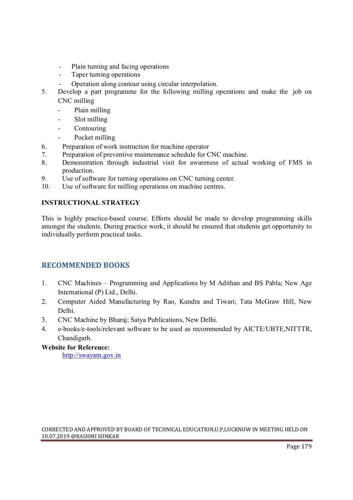 EFFECTIVE FROM JULY 2019-20 - SIX SEMESTER DIPLOMA COURSE IN MECHANICAL ENGINEERING ( AUTOMOBILE) - Page 179