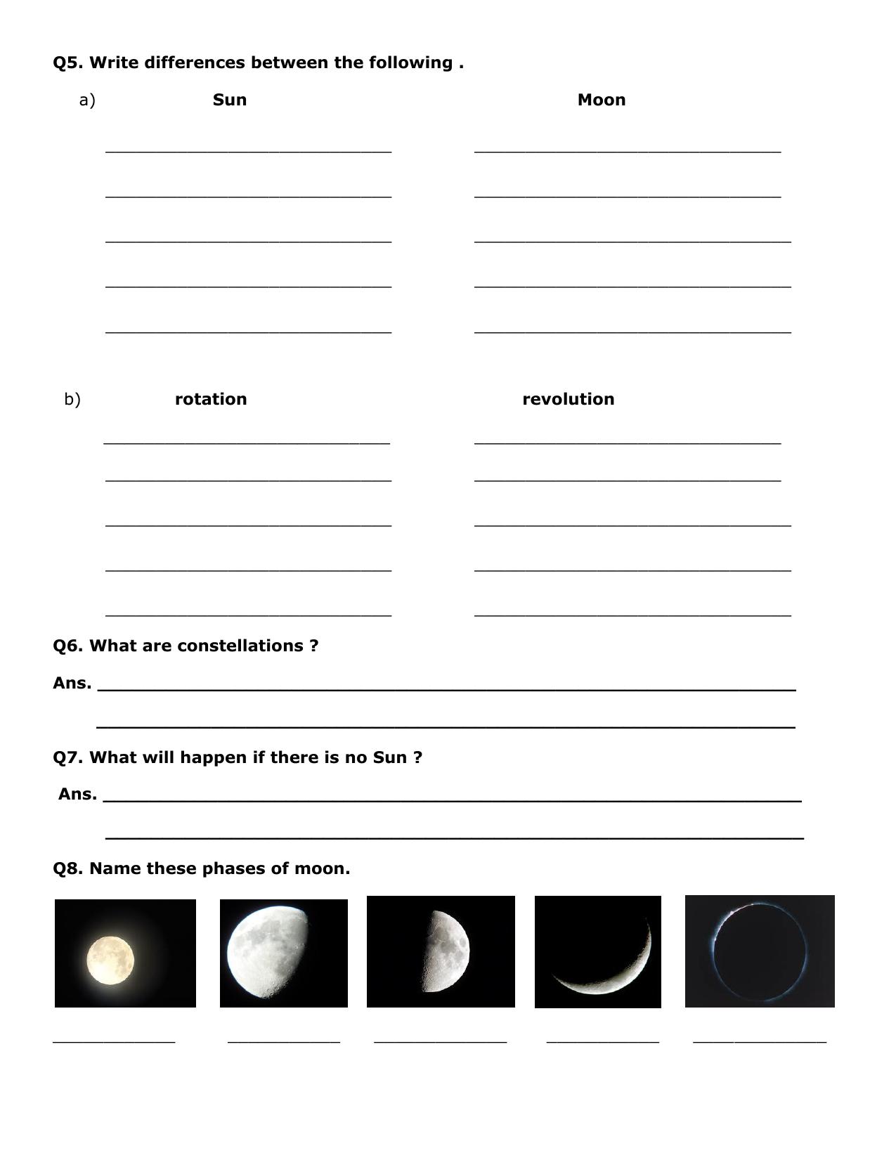 Worksheet for Class 3 EVS Assignment 6 - Page 2