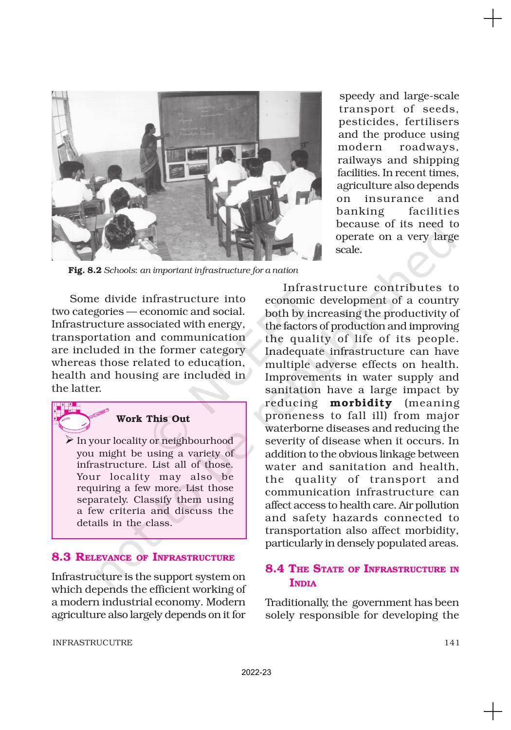 NCERT Book for Class 11 Economics (Indian Economics) Chapter 8 Infrastructure - Page 3