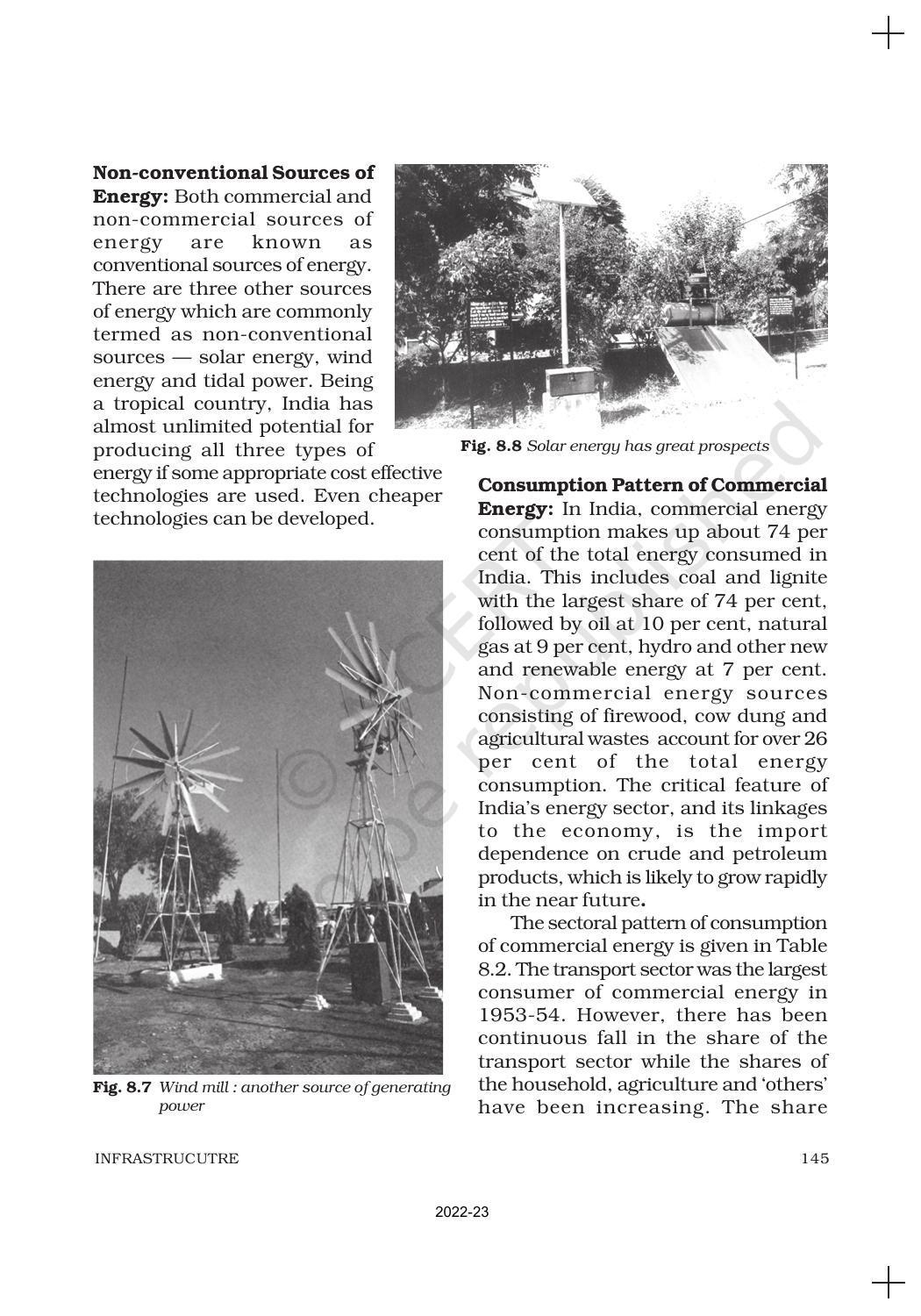 NCERT Book for Class 11 Economics (Indian Economics) Chapter 8 Infrastructure - Page 7