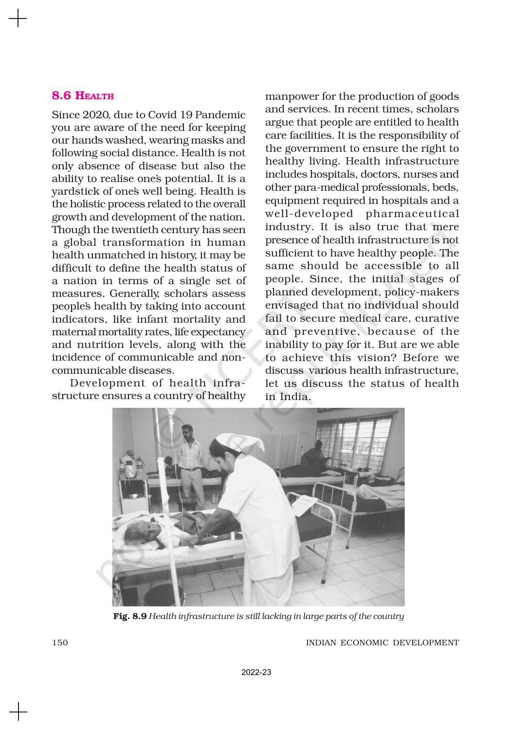 NCERT Book for Class 11 Economics (Indian Economics) Chapter 8 Infrastructure - Page 12