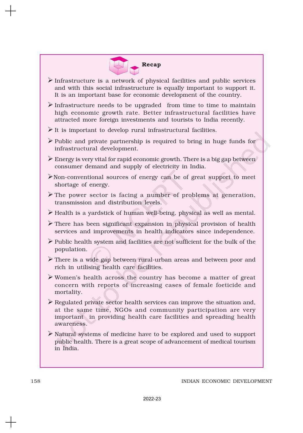 NCERT Book for Class 11 Economics (Indian Economics) Chapter 8 Infrastructure - Page 20