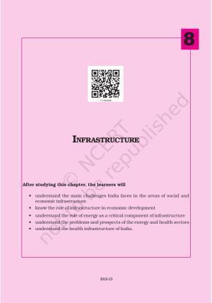 NCERT Book for Class 11 Economics (Indian Economics) Chapter 8 Infrastructure
