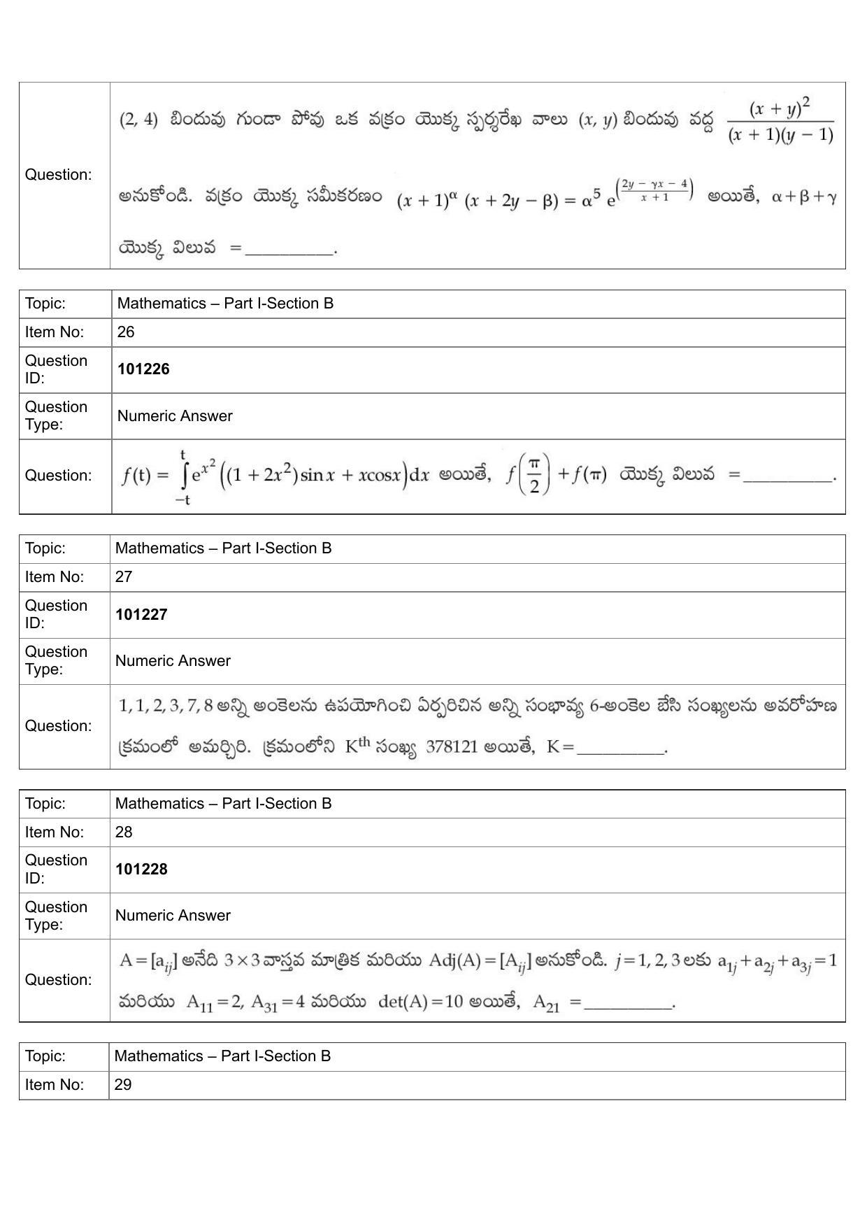 JEE Mains 2022: B Arch & B Planning Telugu (Shift 1) 30-07-2022 Question Paper - Page 12