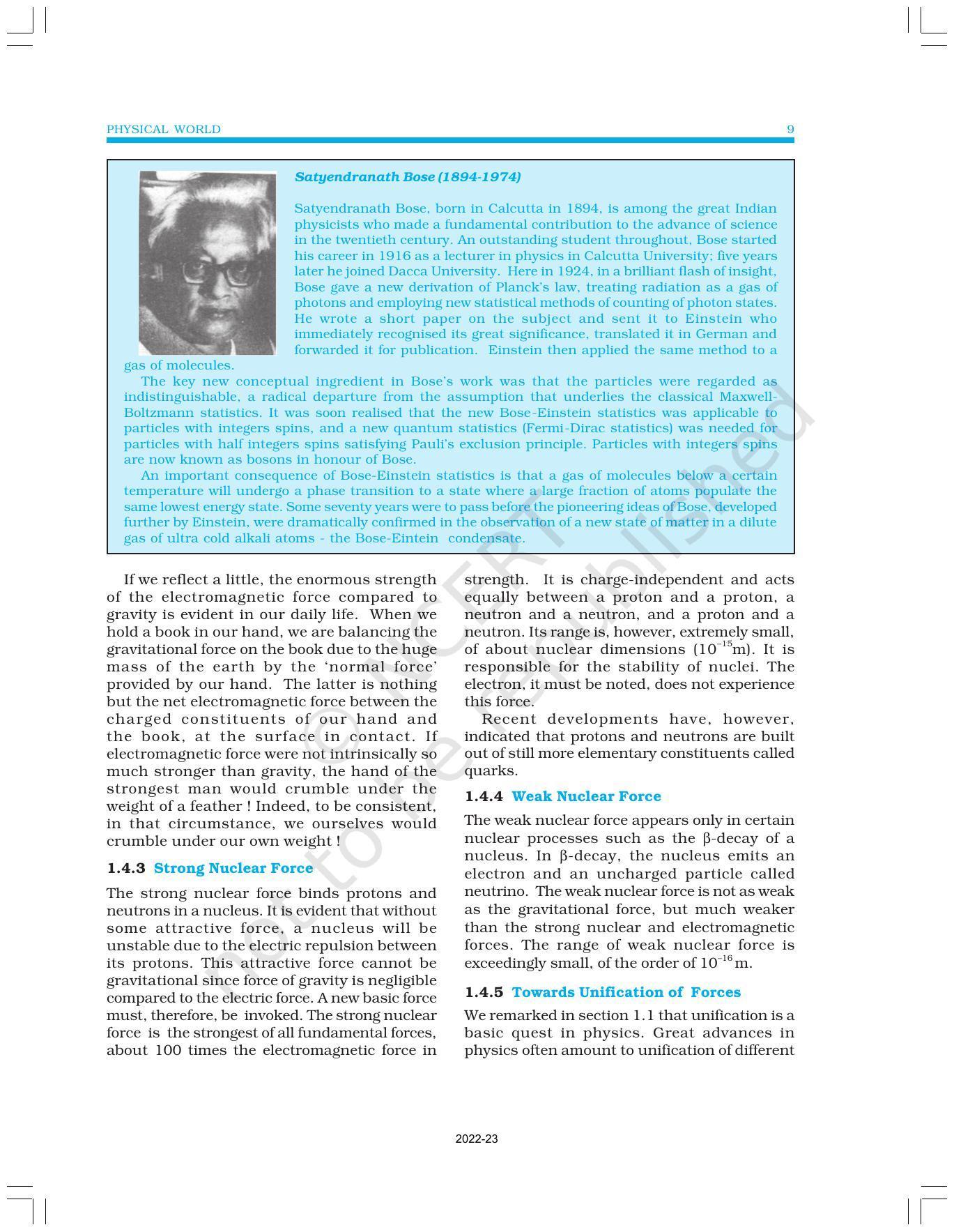 NCERT Book for Class 11 Physics Chapter 1 Physical World - Page 9