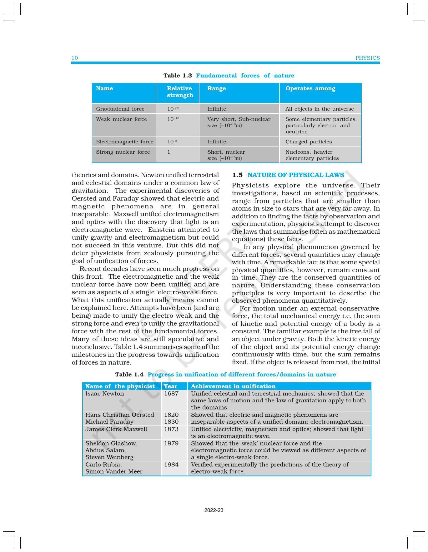 NCERT Book for Class 11 Physics Chapter 1 Physical World - Page 10