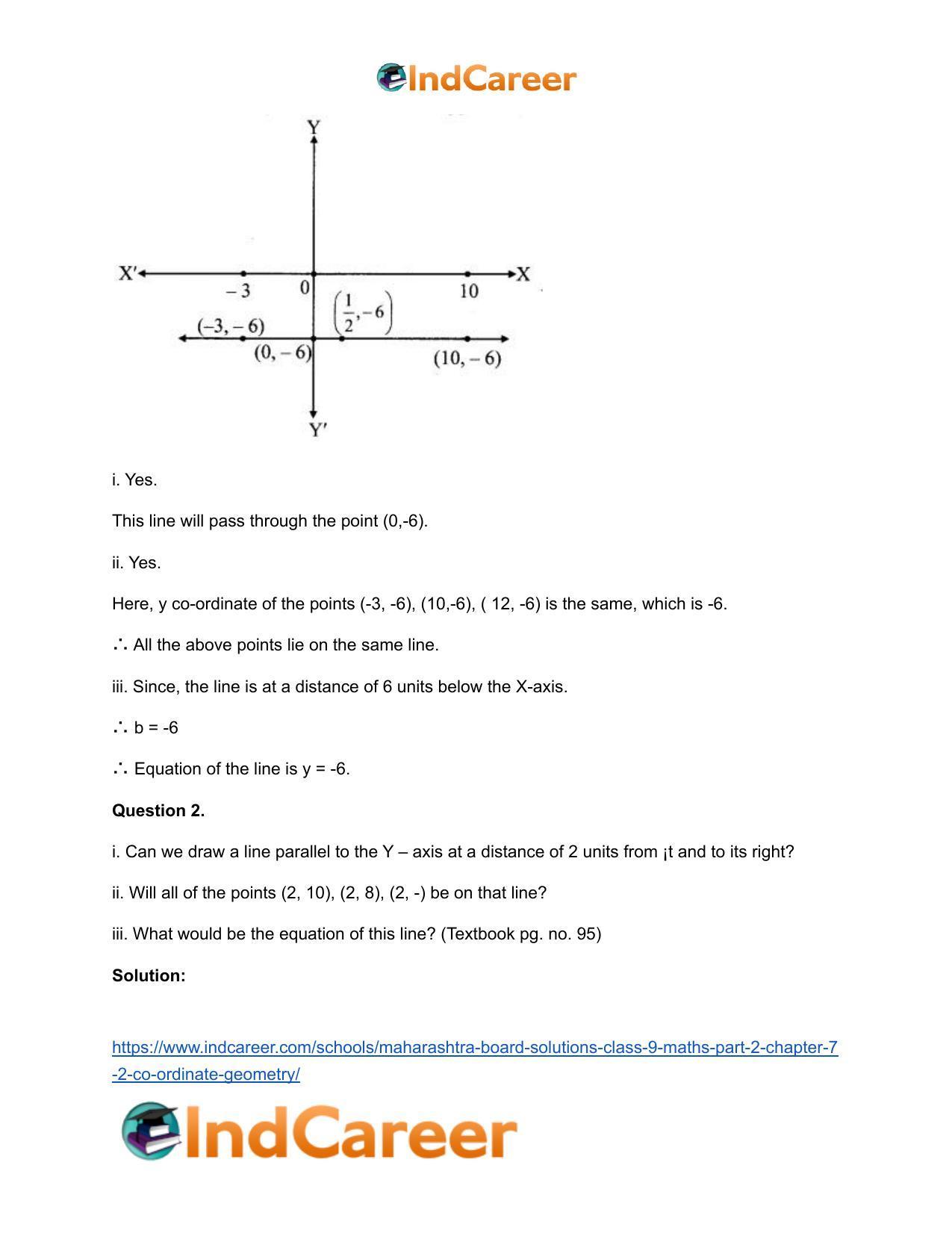 Maharashtra Board Solutions Class 9-Maths (Part 2): Chapter 7.2- Co-ordinate Geometry - Page 16