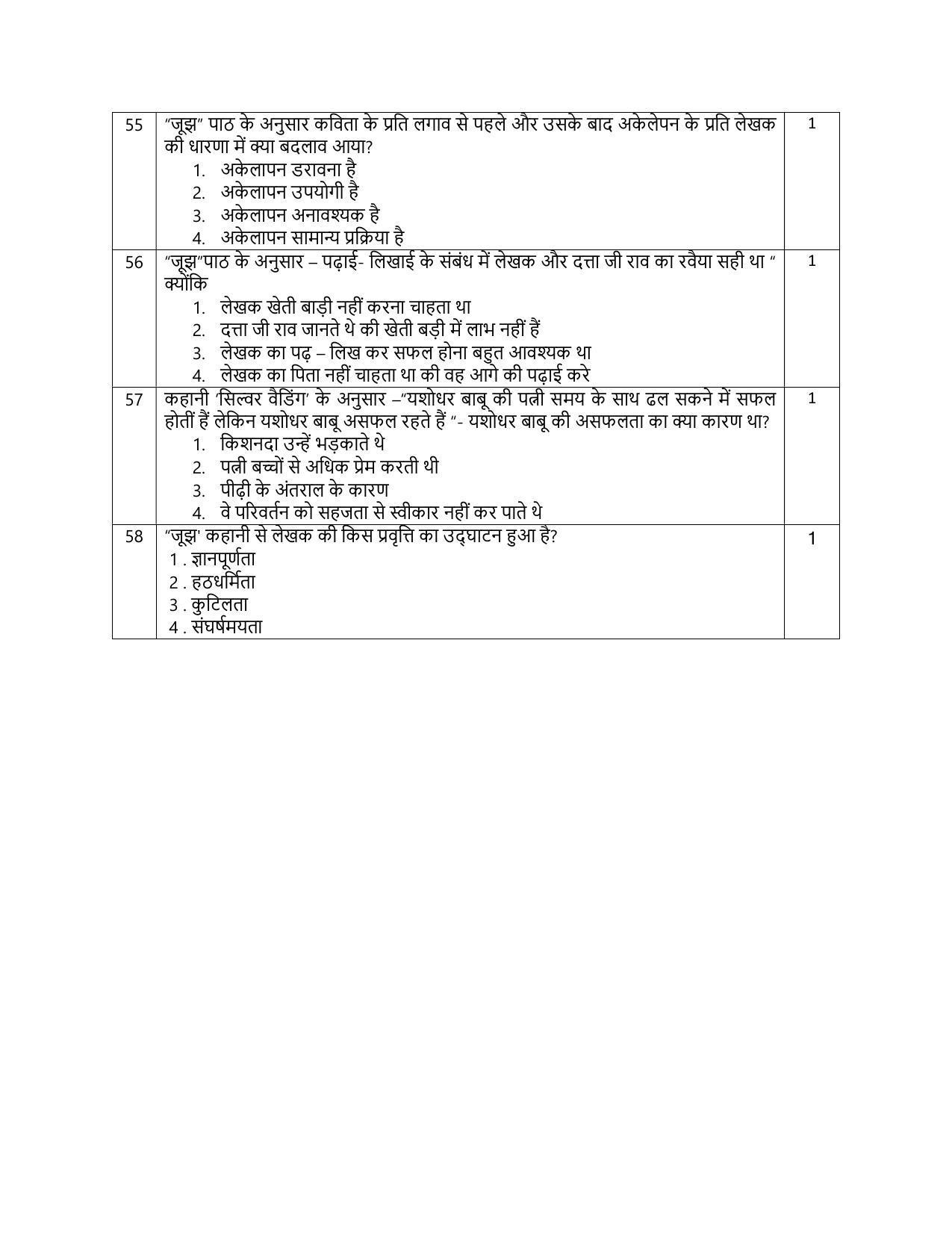CBSE Class 12th Hindi Core Sample Question Paper 2021-22 - Page 12