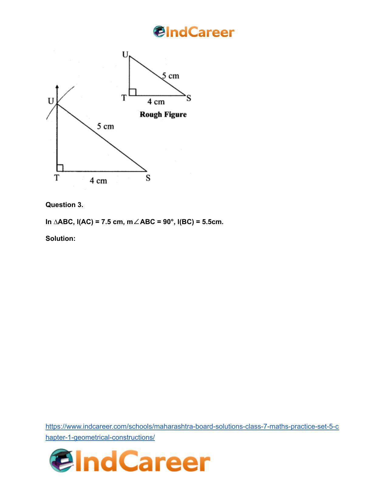 Maharashtra Board Solutions Class 7-Maths (Practice Set 5): Chapter 1- Geometrical Constructions - Page 4