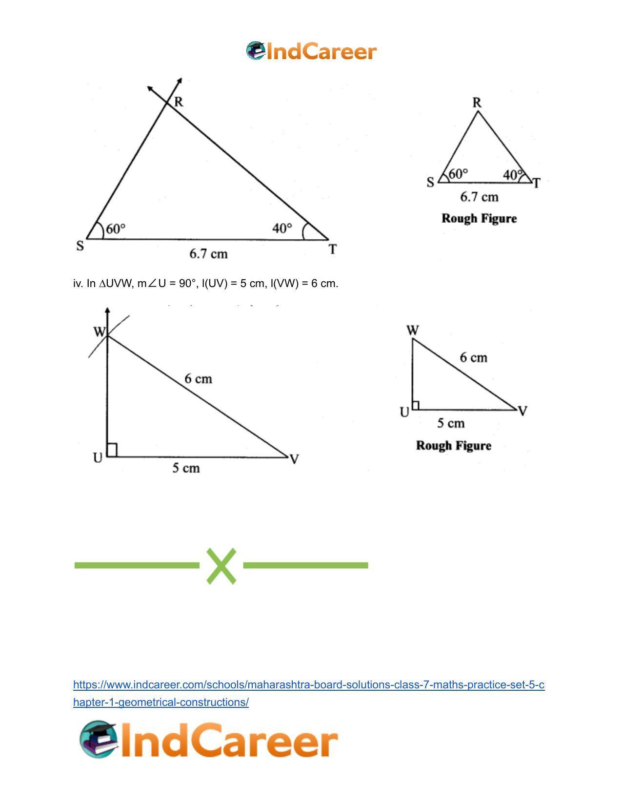 Maharashtra Board Solutions Class 7-Maths (Practice Set 5): Chapter 1- Geometrical Constructions - Page 8