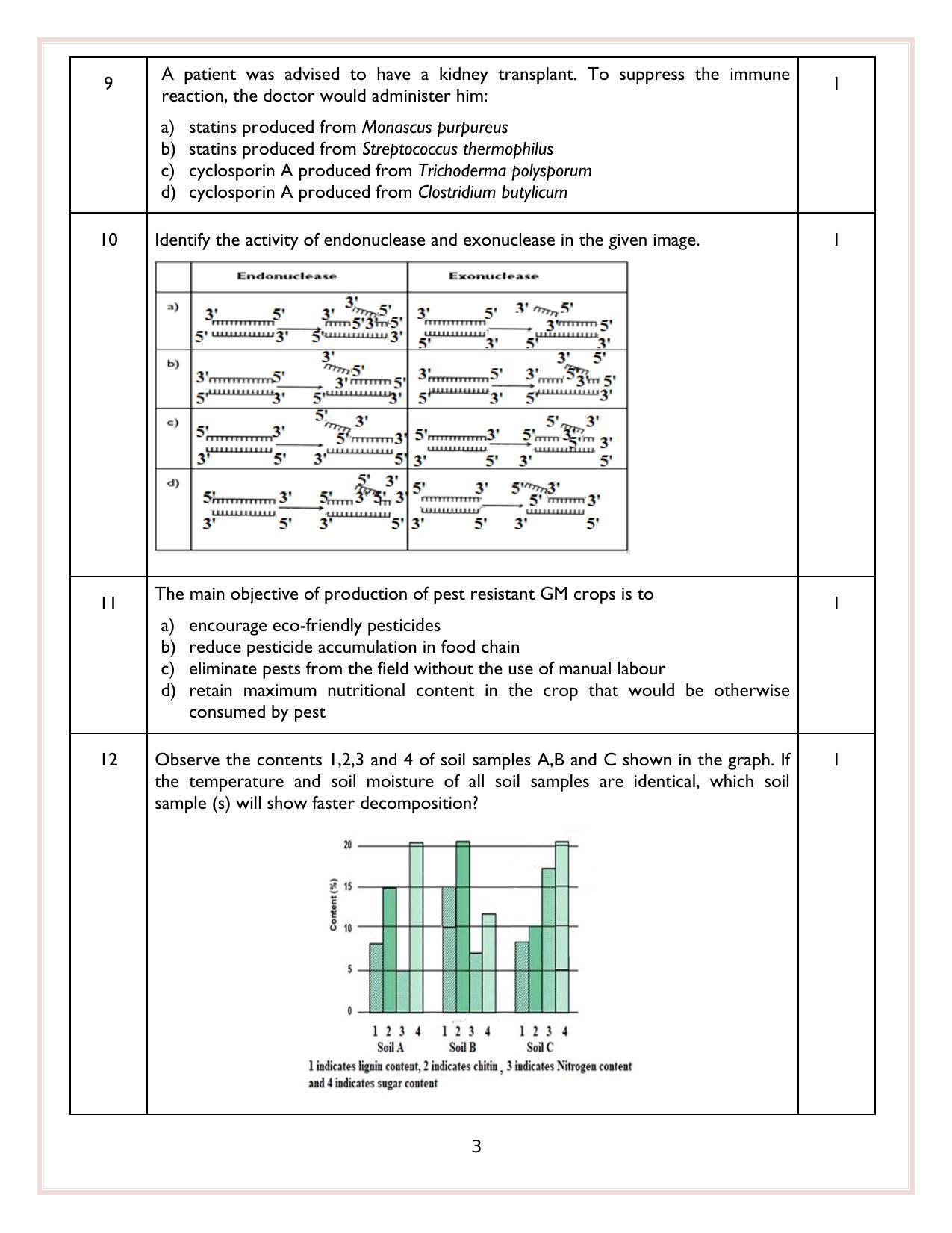 CBSE Class 12 Biology Sample Paper 2024 - Page 3