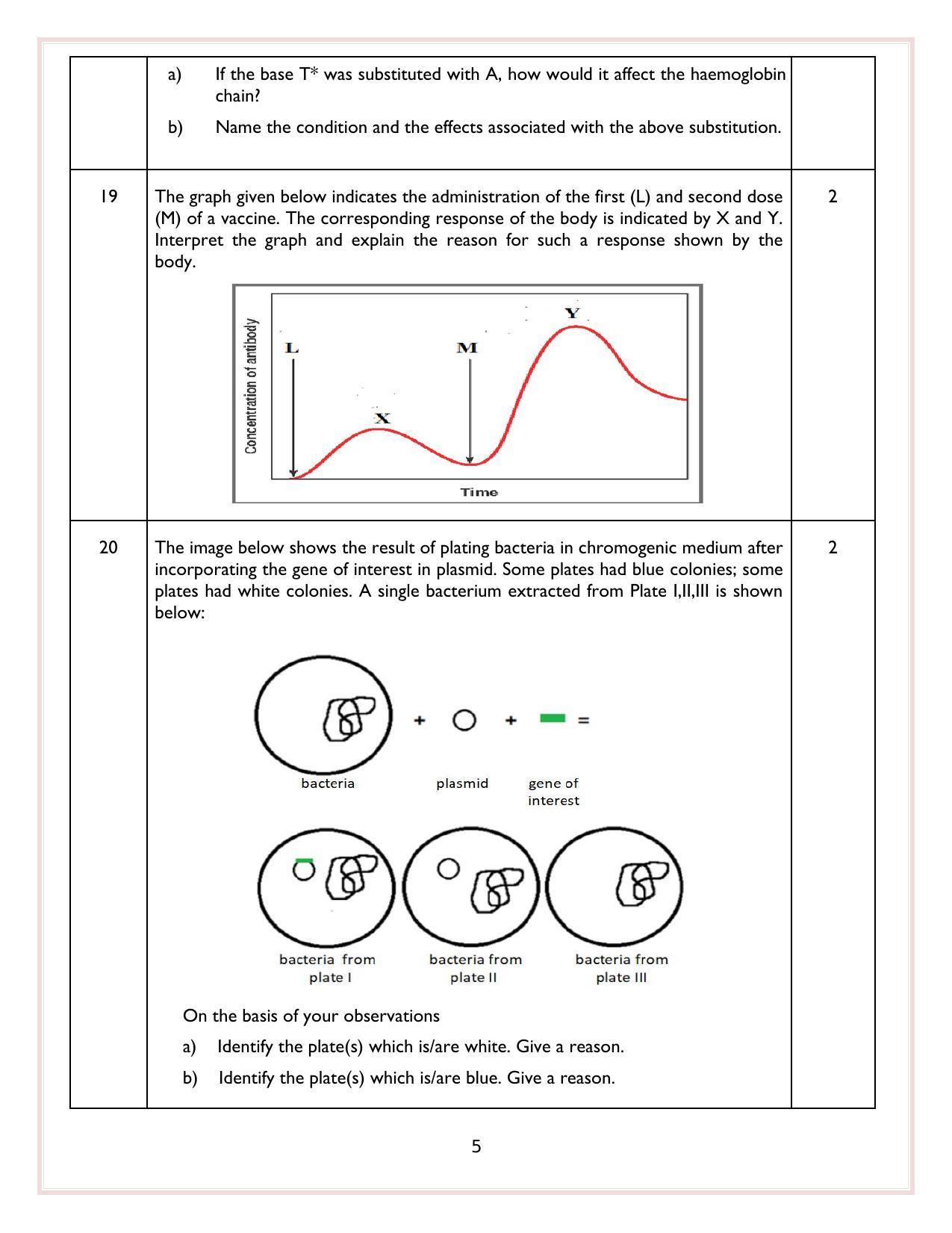 CBSE Class 12 Biology Sample Paper 2024 - Page 5