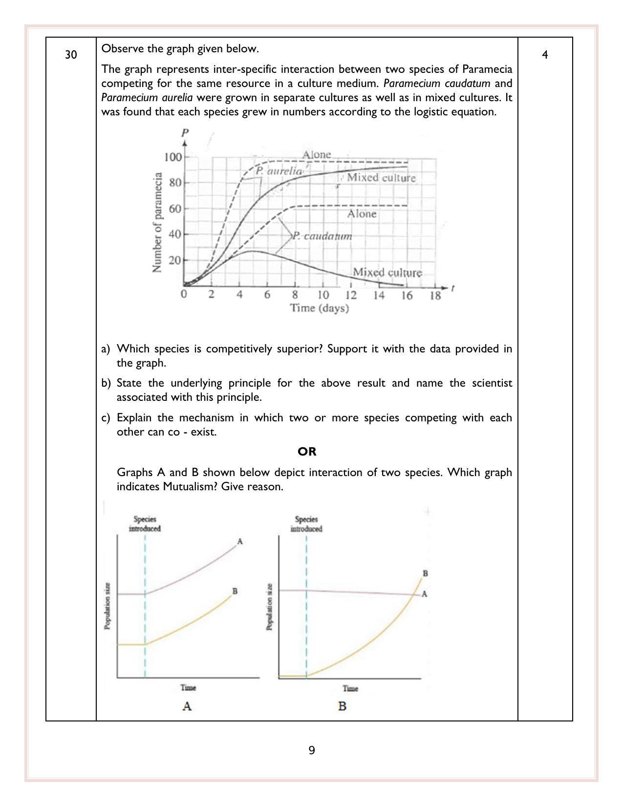 CBSE Class 12 Biology Sample Paper 2024 - Page 9