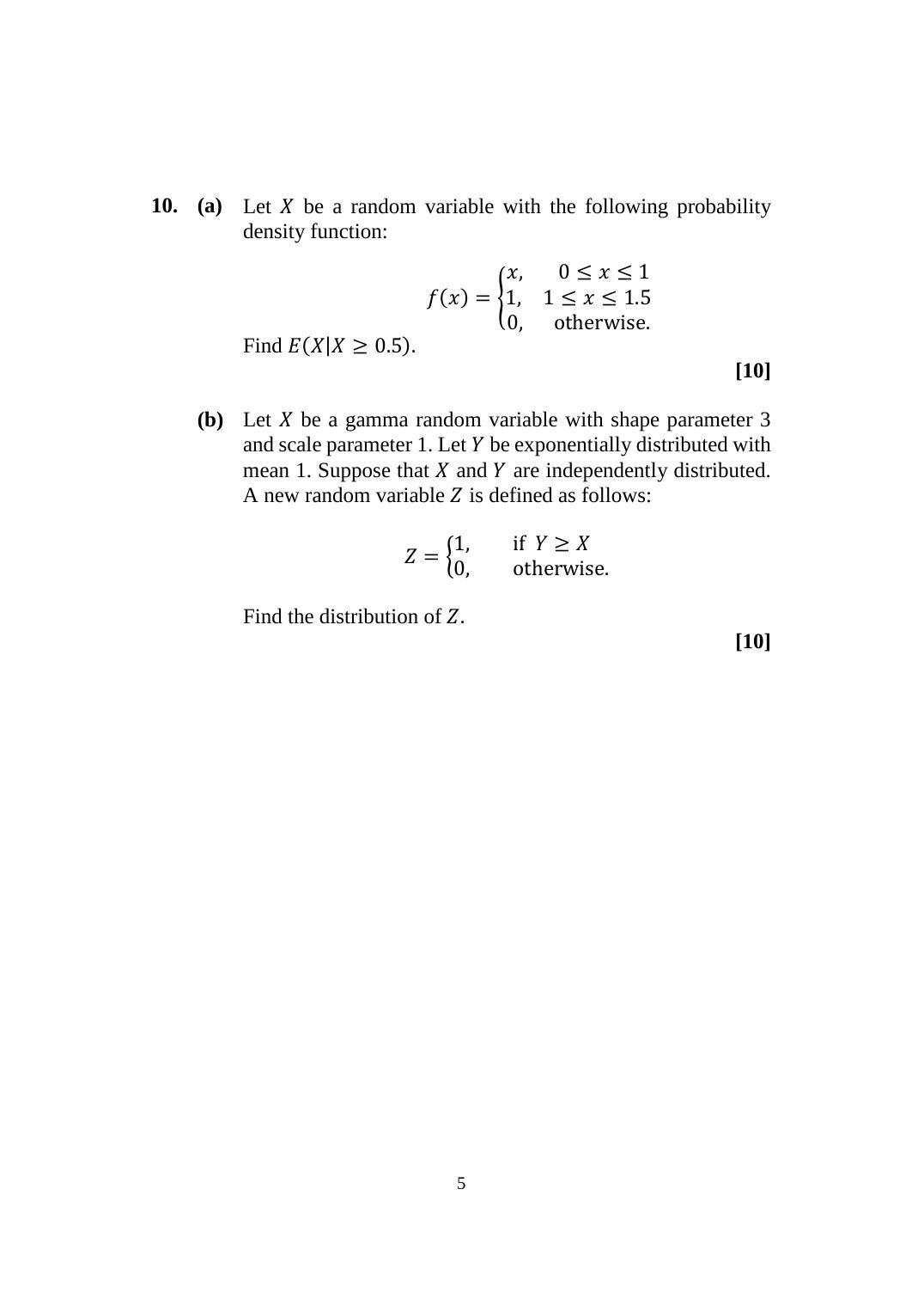ISI Admission Test M.Tech (QROR) PQB 2019 Sample Paper - Page 6