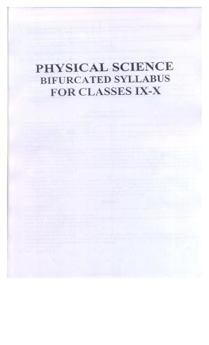 WBBSE Class 10th  Syllabus [Physical Science]