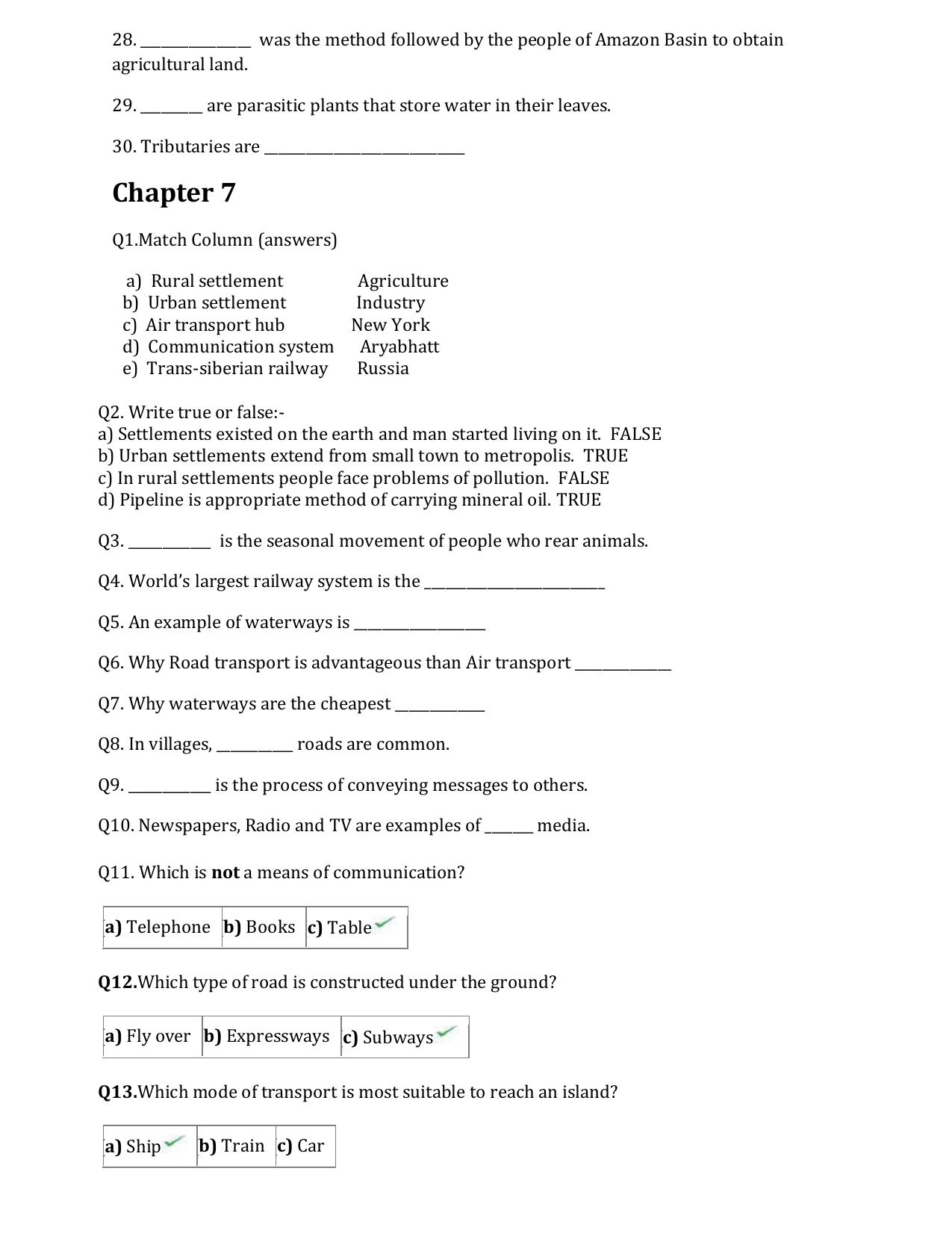 CBSE Worksheets for Class 7 Geography Assignment 17 - Page 4