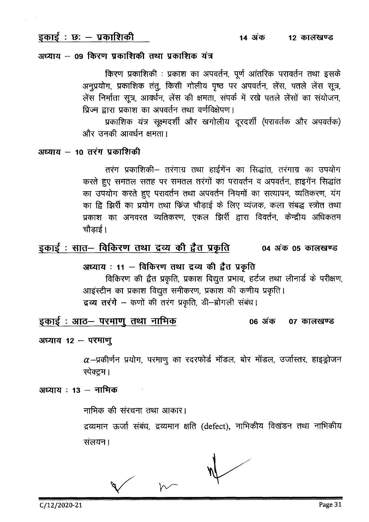 CGBSE Class 12th Syllabus 2021-2022 -  Physics - Page 4